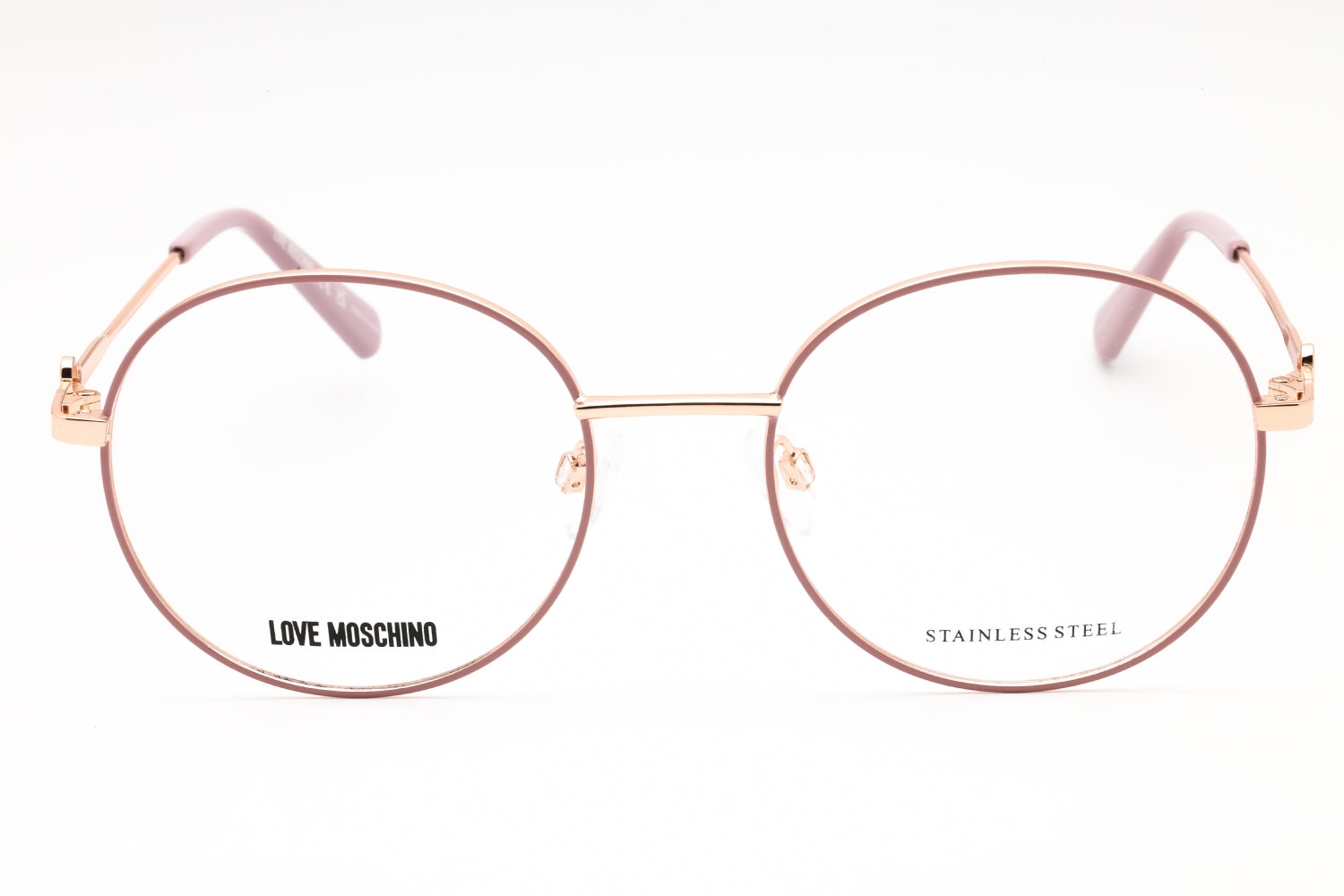 Moschino Love MOL617TN Round Metal Eyeglasses — Rose Gold, view 2