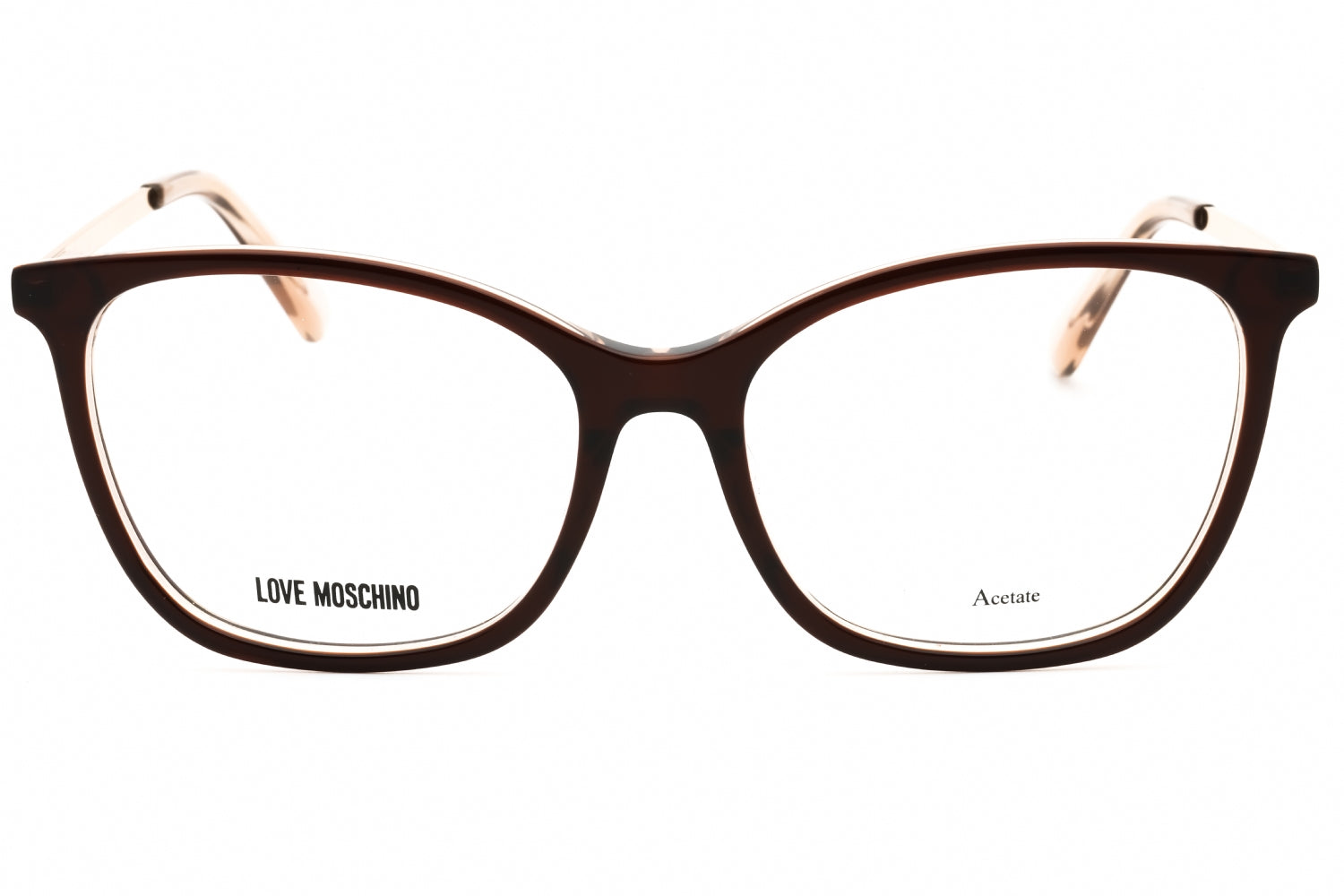 Moschino Love MOL622 Rectangular Frame Eyeglasses — Brown, view 2