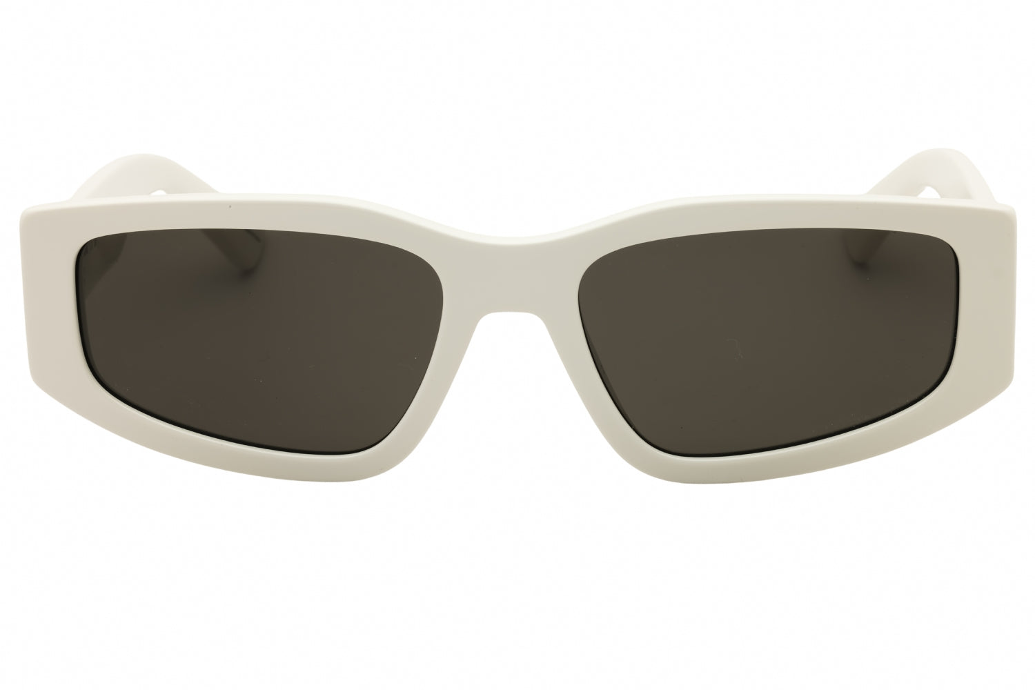 Moschino MOS186S Rectangular Plastic Sunglasses — White, view 2