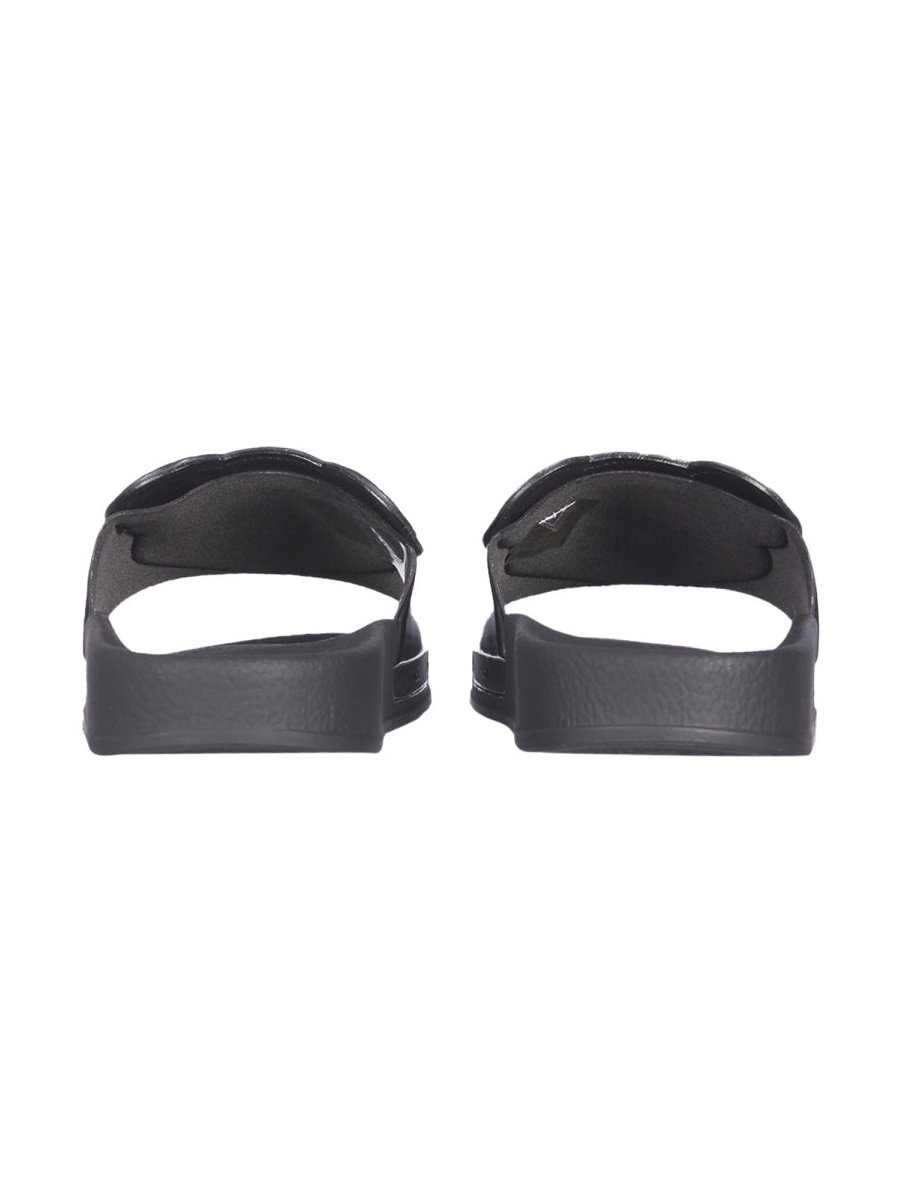 Moschino Teddy Bear Rubber Slide Sandals — Black, view 2