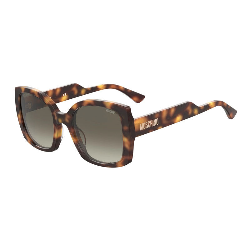 Moschino Square Tortoiseshell Sunglasses — Brown by Moschino