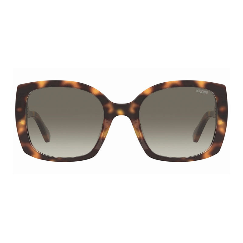 Moschino Square Tortoiseshell Sunglasses — Brown, view 2