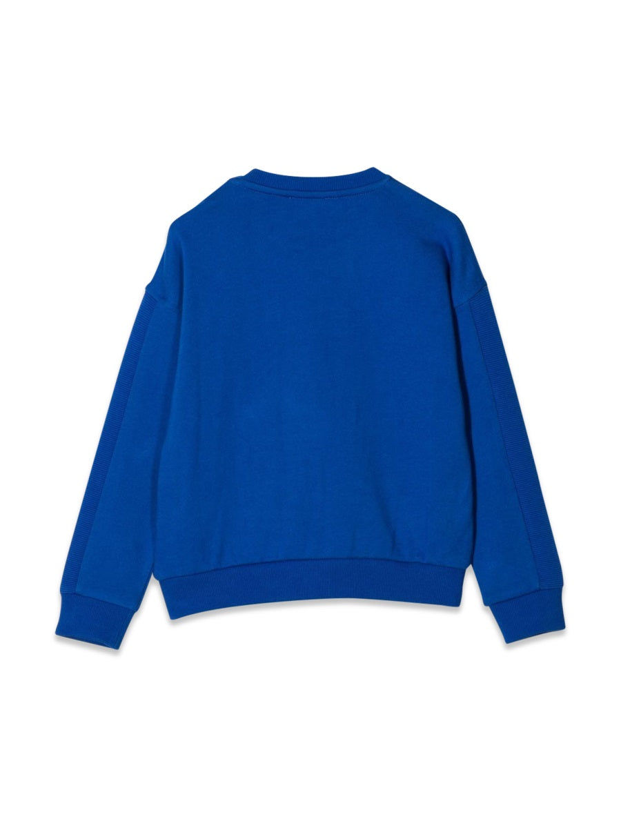 Moschino Logo Cotton Sweatshirt — Blue, view 6