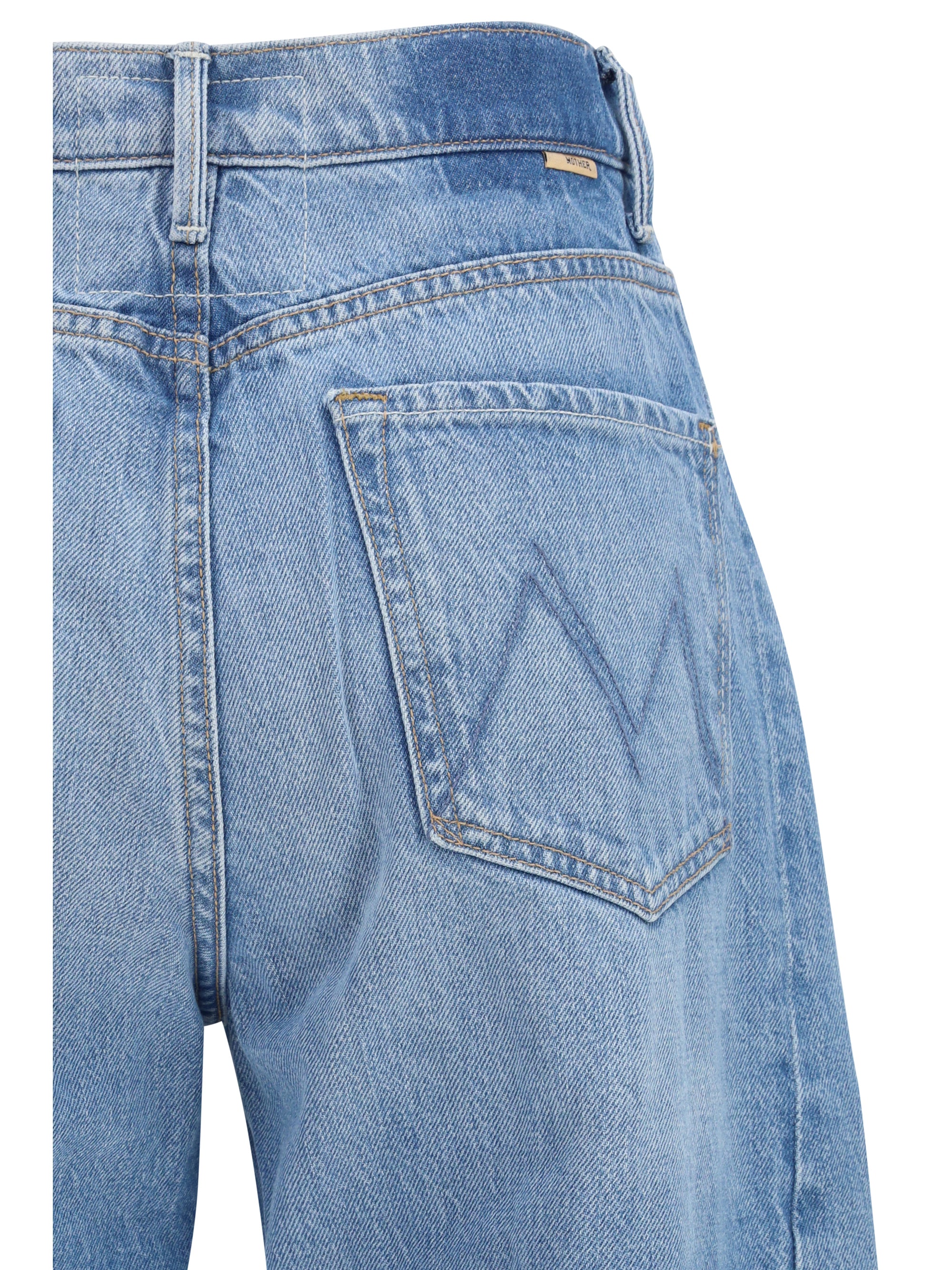 Mother Denim Half-Pipe Jeans — Blue, view 3