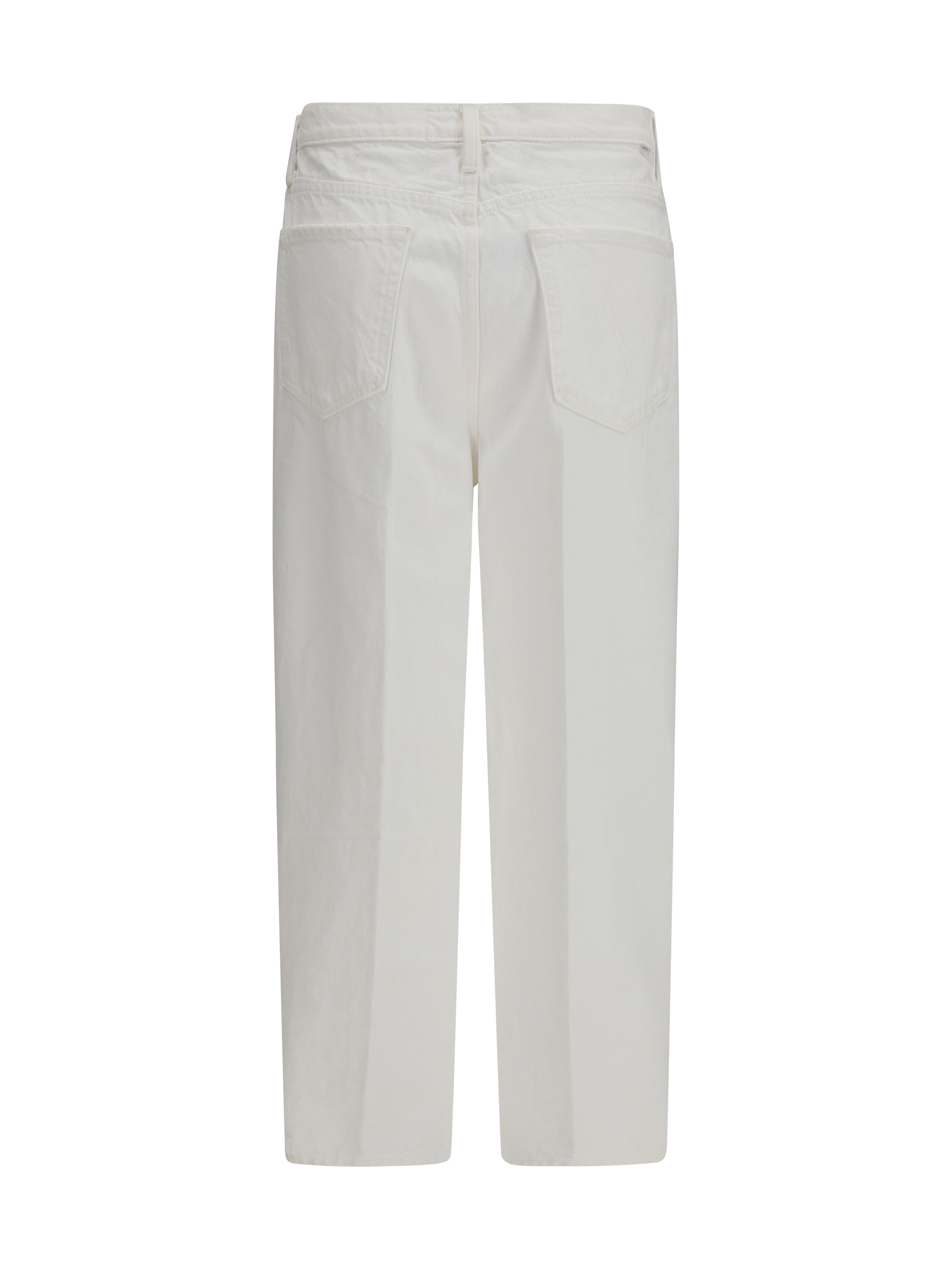 Mother Denim Rabbit Hole Jeans — White, view 2