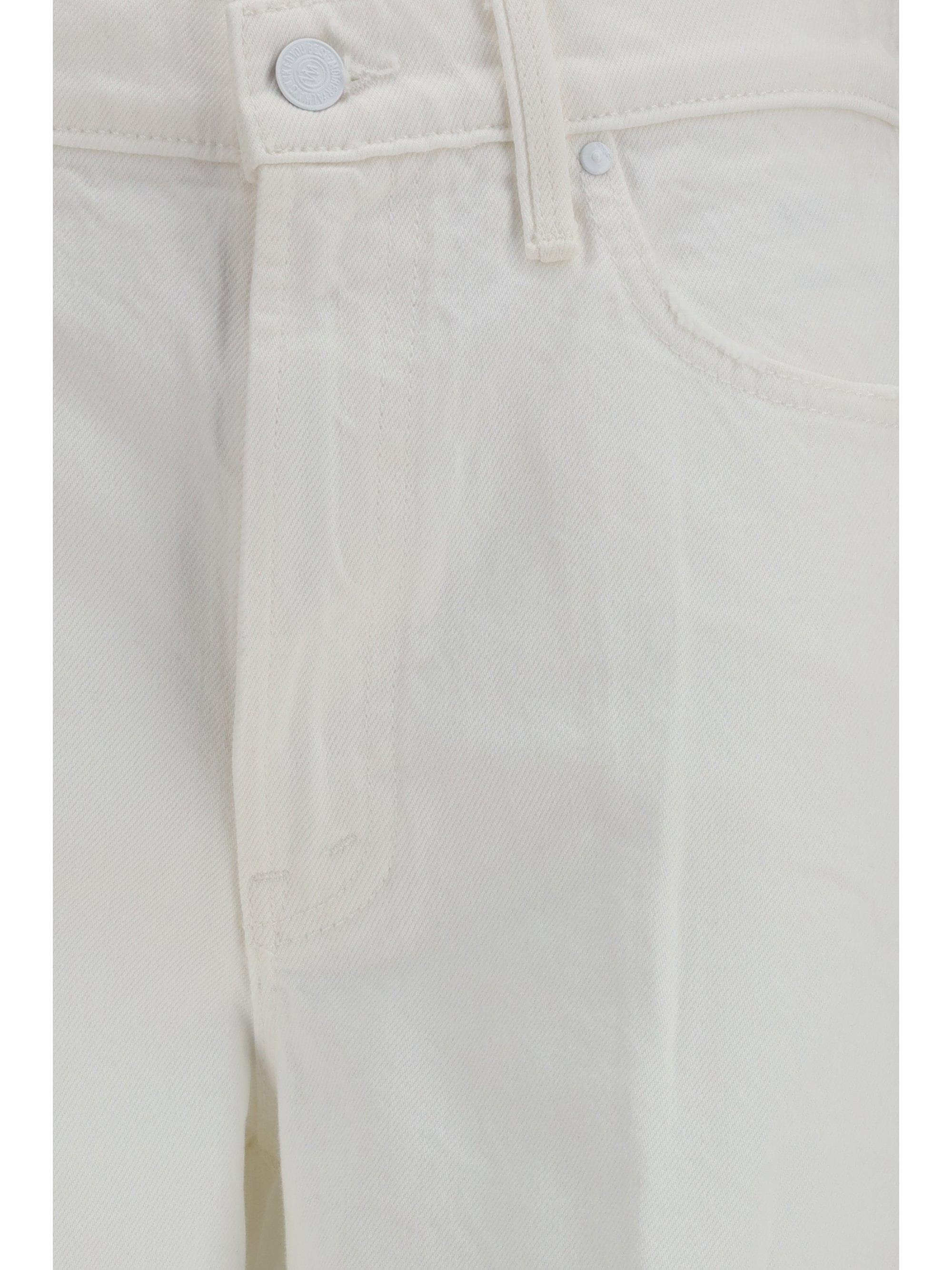Mother Denim Rabbit Hole Jeans — White, view 3