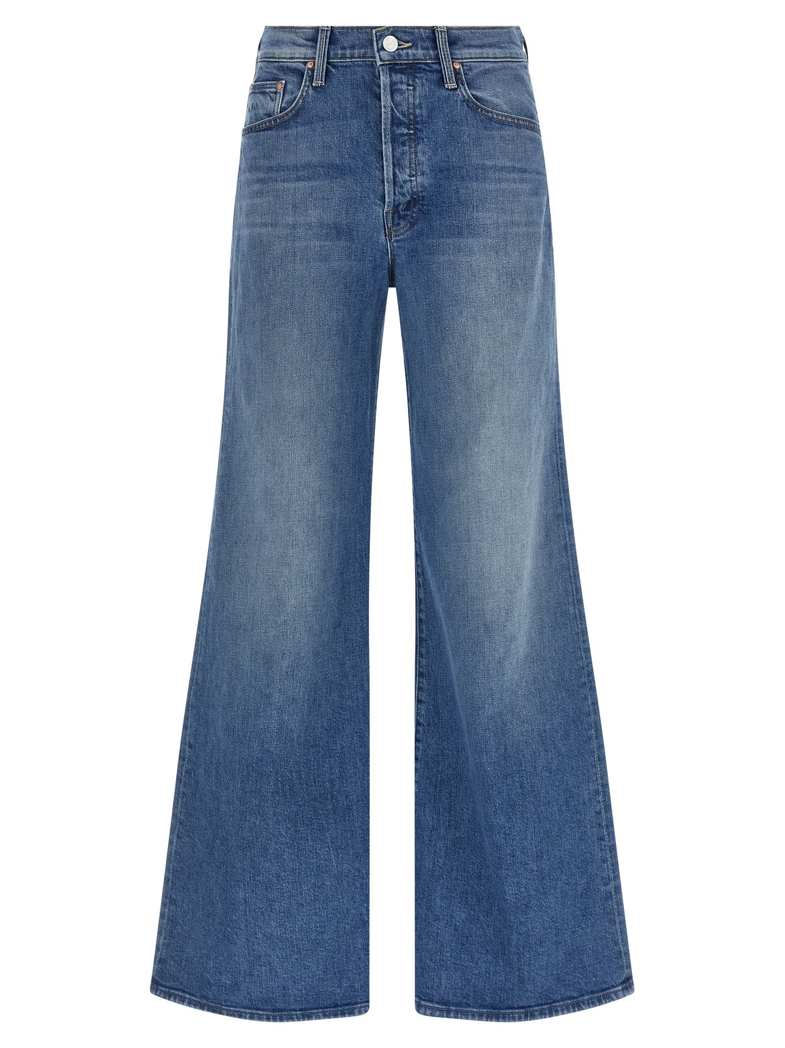 Mother Tomcat Roller Sneak Jeans — Blue by Mother