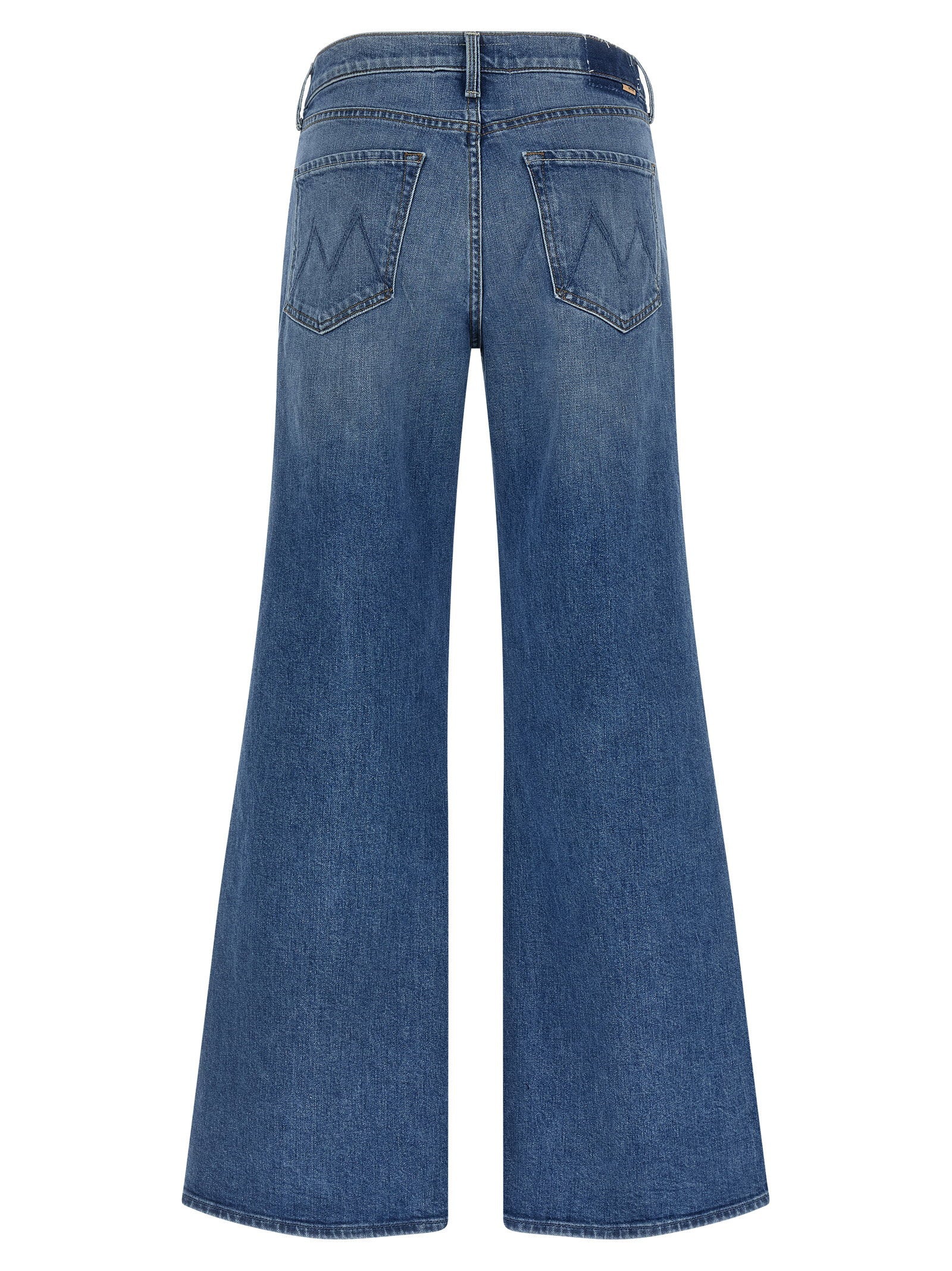 Mother Tomcat Roller Sneak Jeans — Blue, view 2
