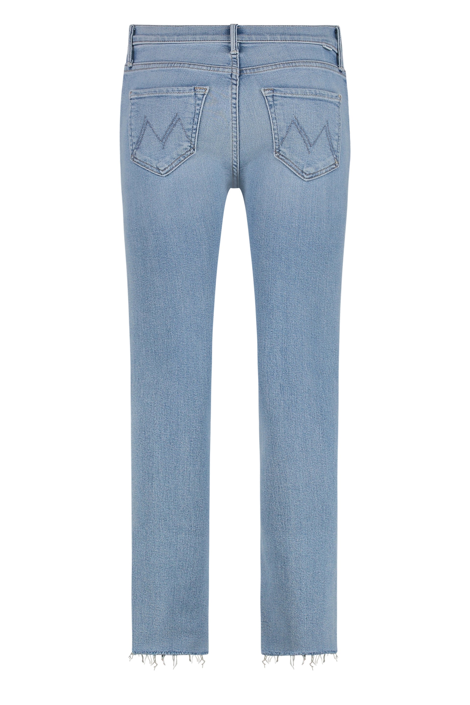 Mother Frayed Ankle Jeans — Blue, view 2