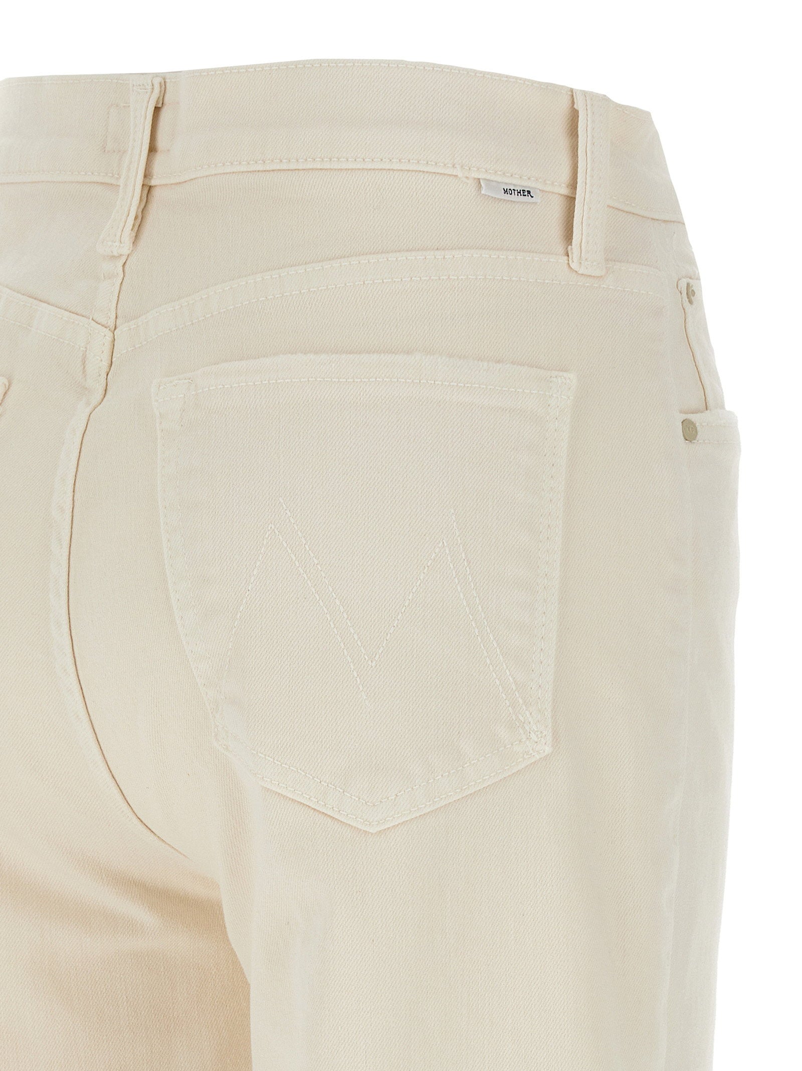 Mother Rambler Jeans — Cream, view 4