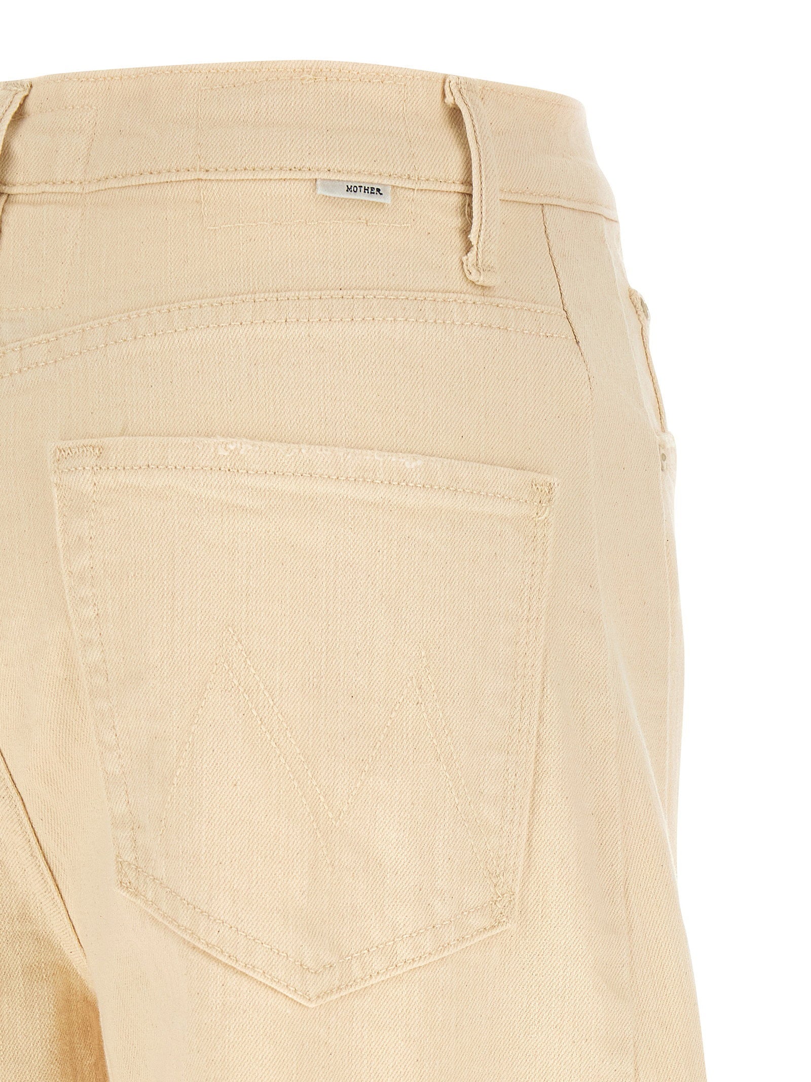 Mother Half Pipe Jeans — Ecru, view 4