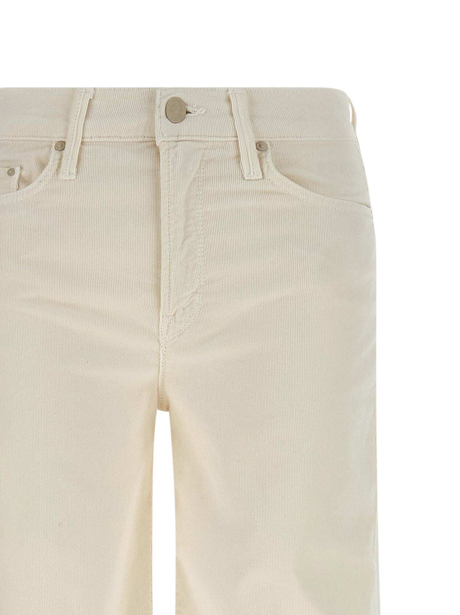 Mother Twister Sneak Trousers — Cream, view 3