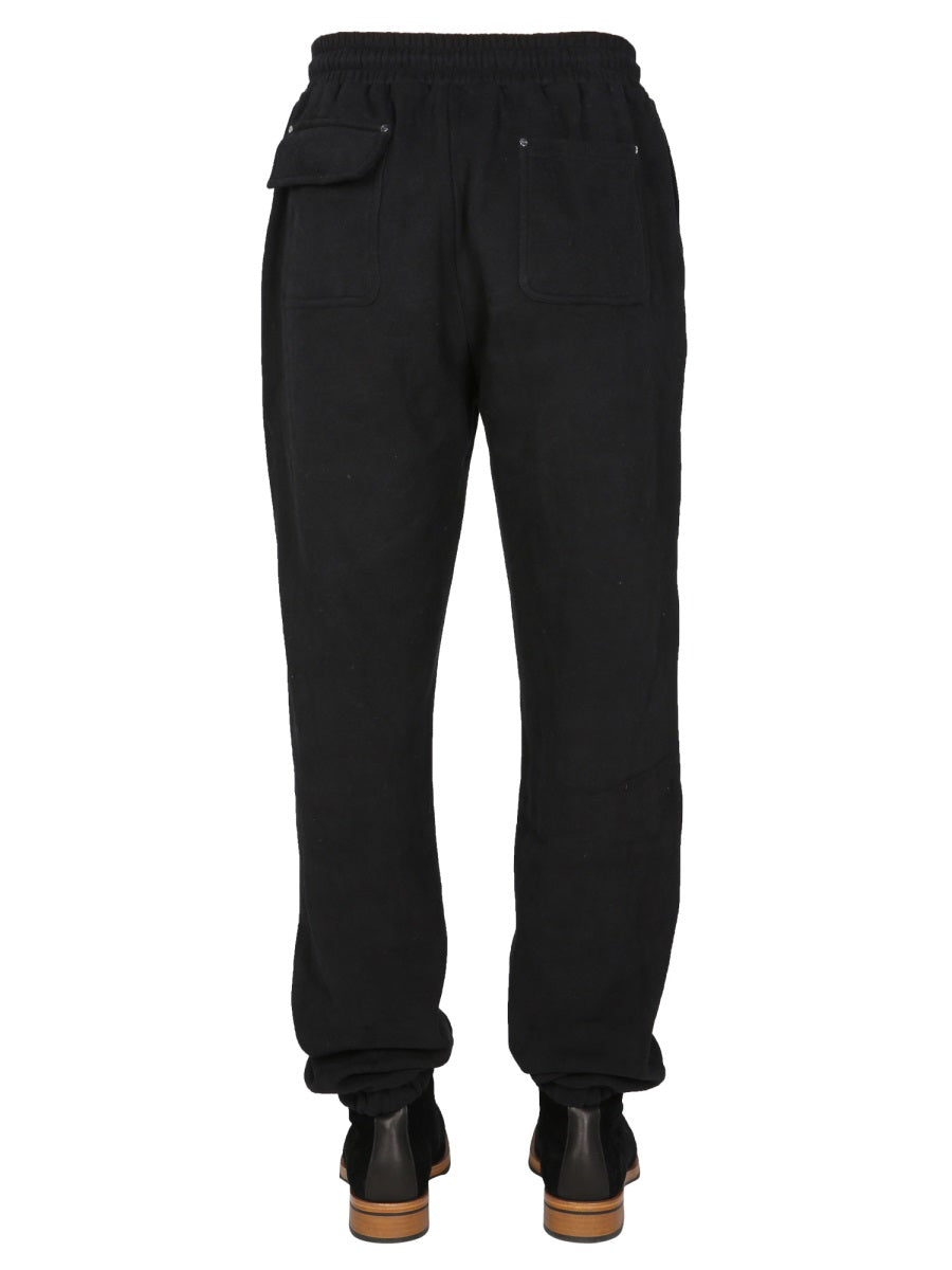 Mouty Cotton Jogging Trousers — Black, view 4