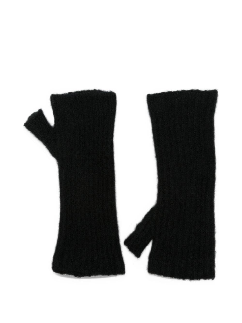 MRZ Cashmere Fingerless Gloves — Black by MRZ