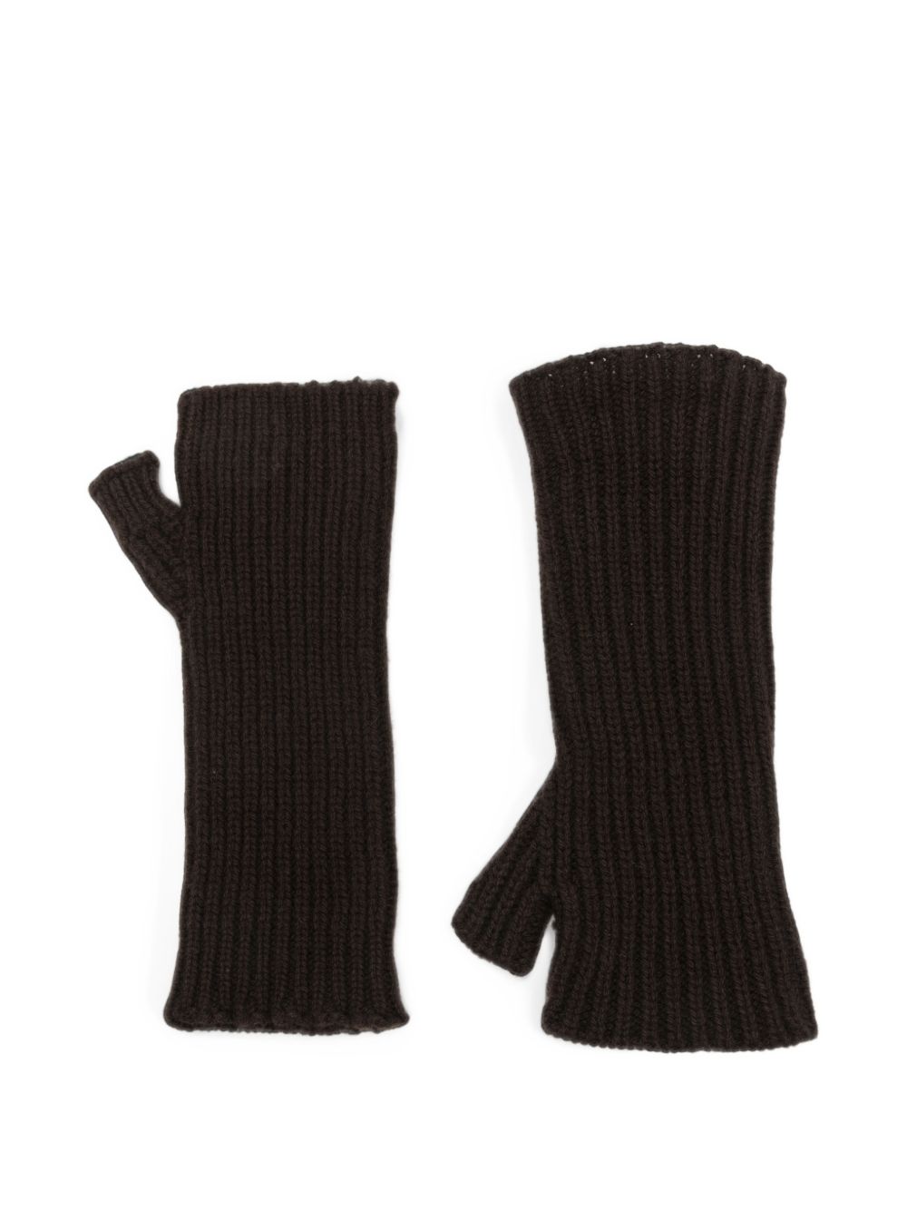 MRZ Wool and Cashmere Fingerless Gloves — Black by MRZ