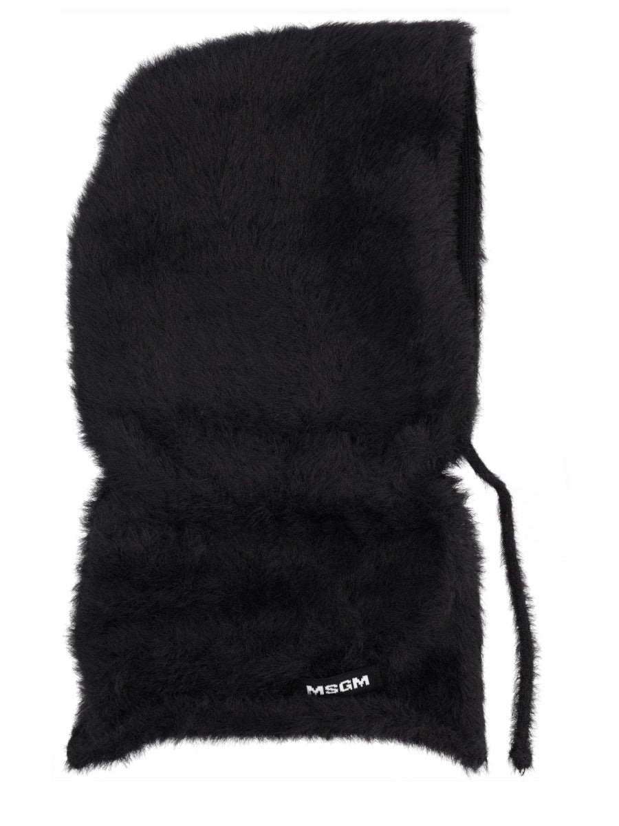 MSGM 3941MDL11_25775199 Knitted Balaclava Winter Hat — Black by Msgm
