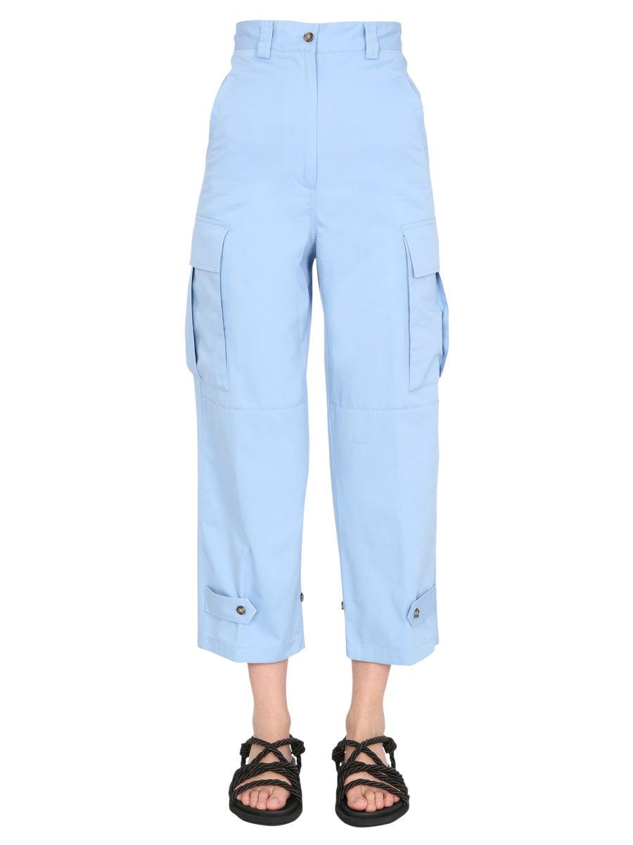 MSGM Cotton Cargo Pants — Blue by Msgm