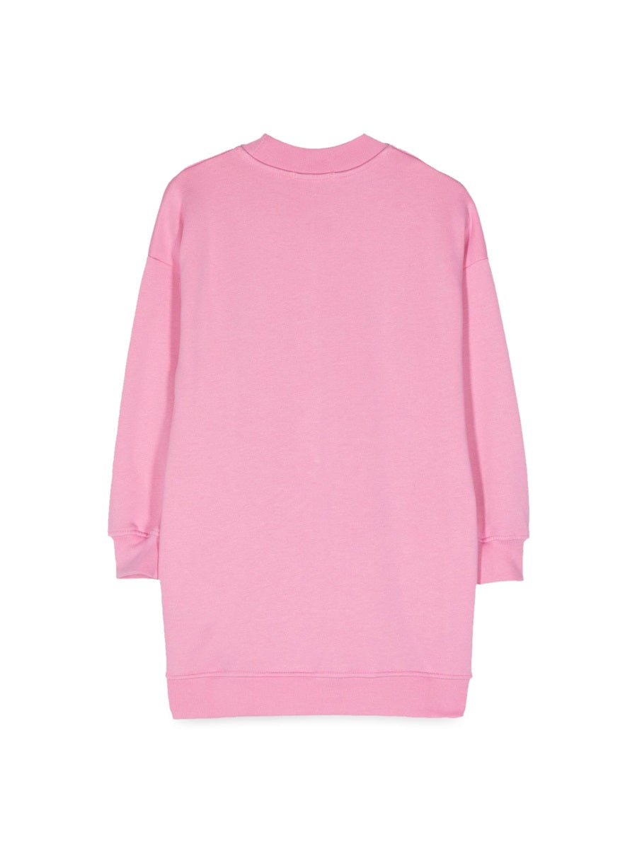MSGM Sweatshirt Cotton Dress — Pink, view 2