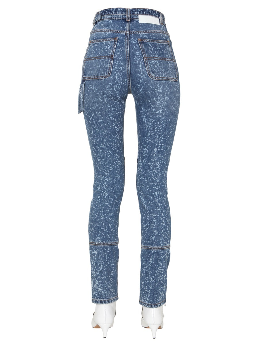 MSGM High-Waist Skinny Fit Jeans — Blue, view 2
