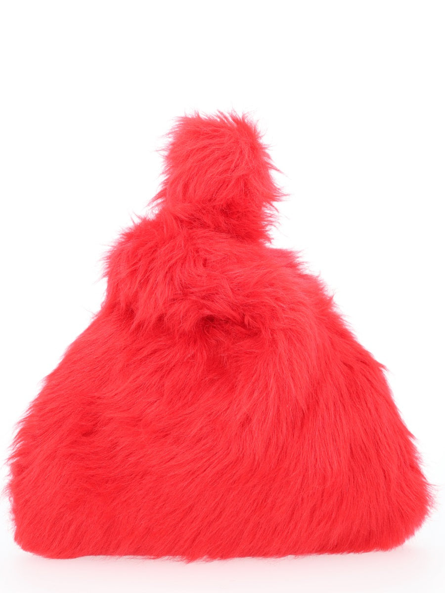 MSGM Fluffy Modacrylic Mini Bag — Red, view 3