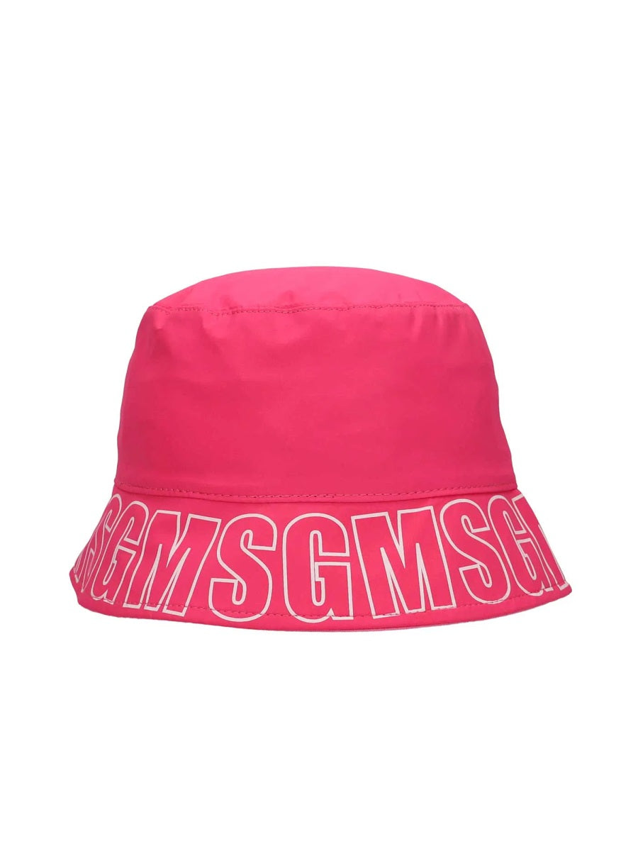 MSGM MS028800T_044 Cotton Cloche Hat — Pink, view 2