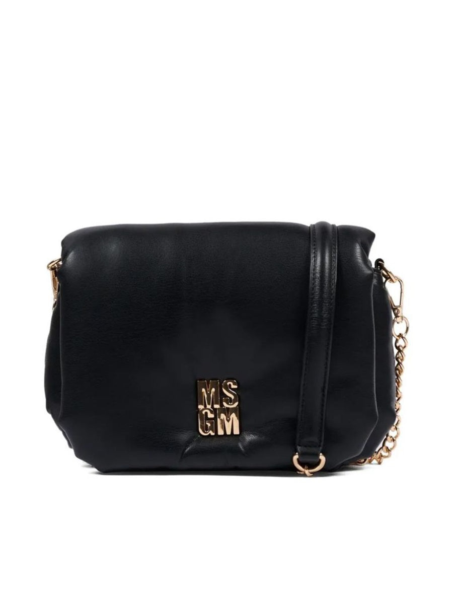 MSGM Eco-Leather Shoulder Bag — Black, view 4