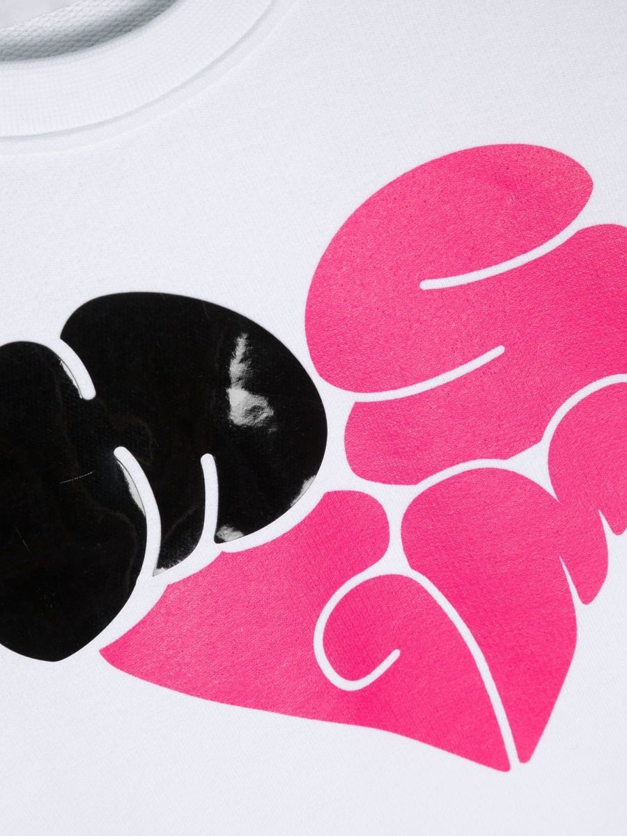 MSGM Cotton Sweatshirt — White, view 3