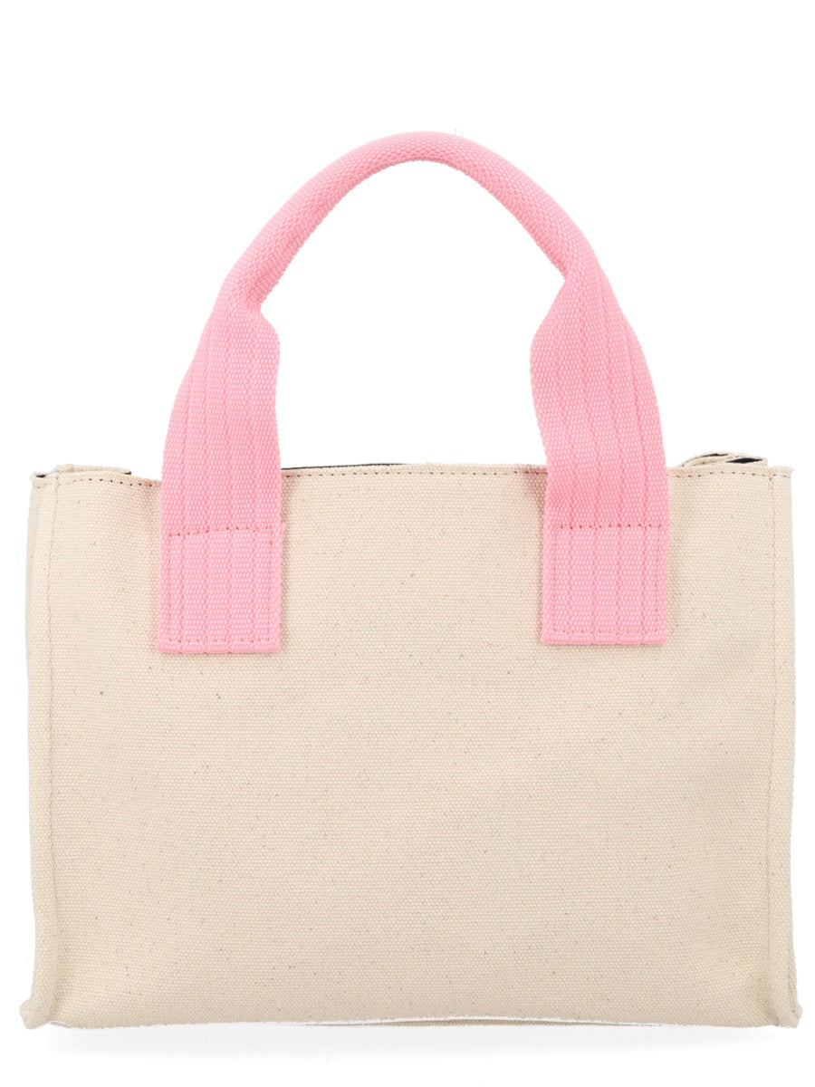 MSGM Printed Cotton Tote Bag — White by Msgm
