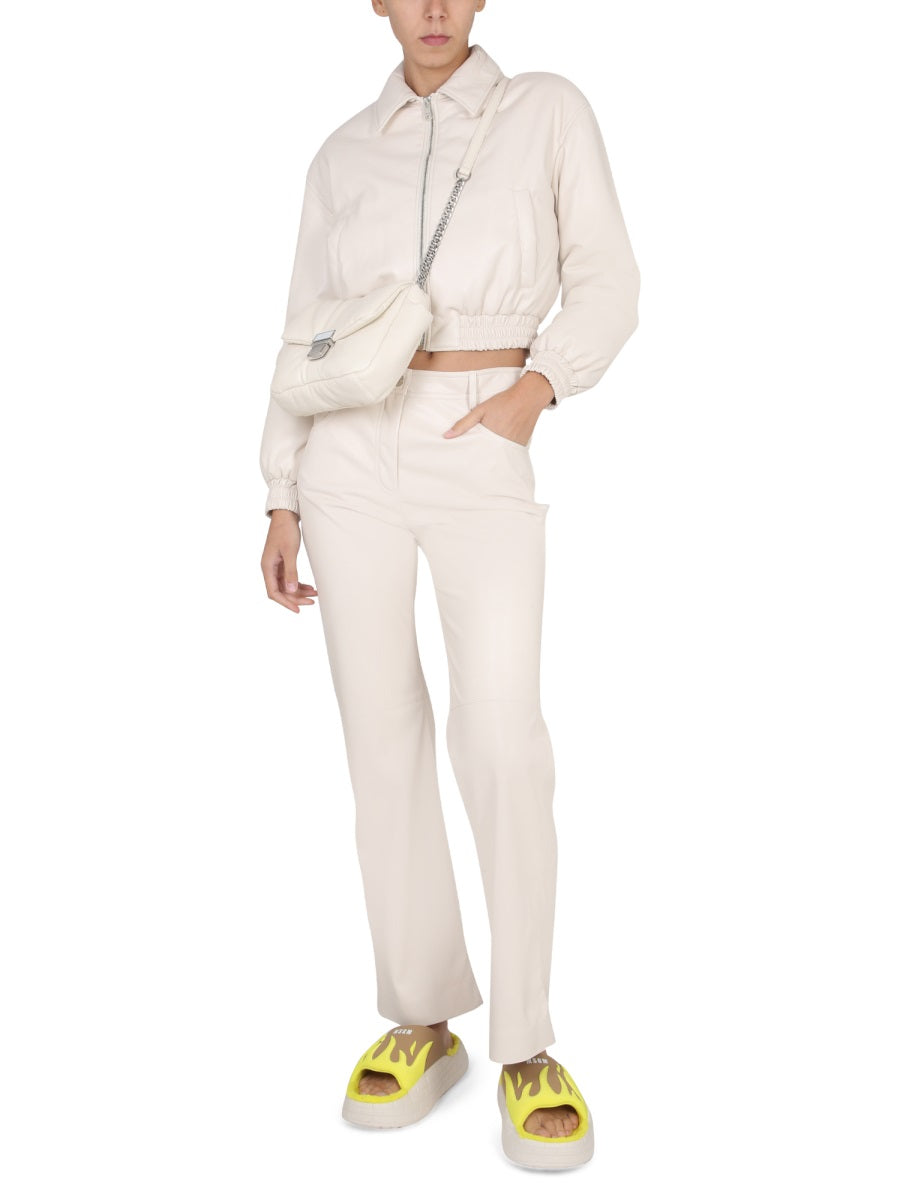 MSGM High Waist Trousers — Ivory by Msgm