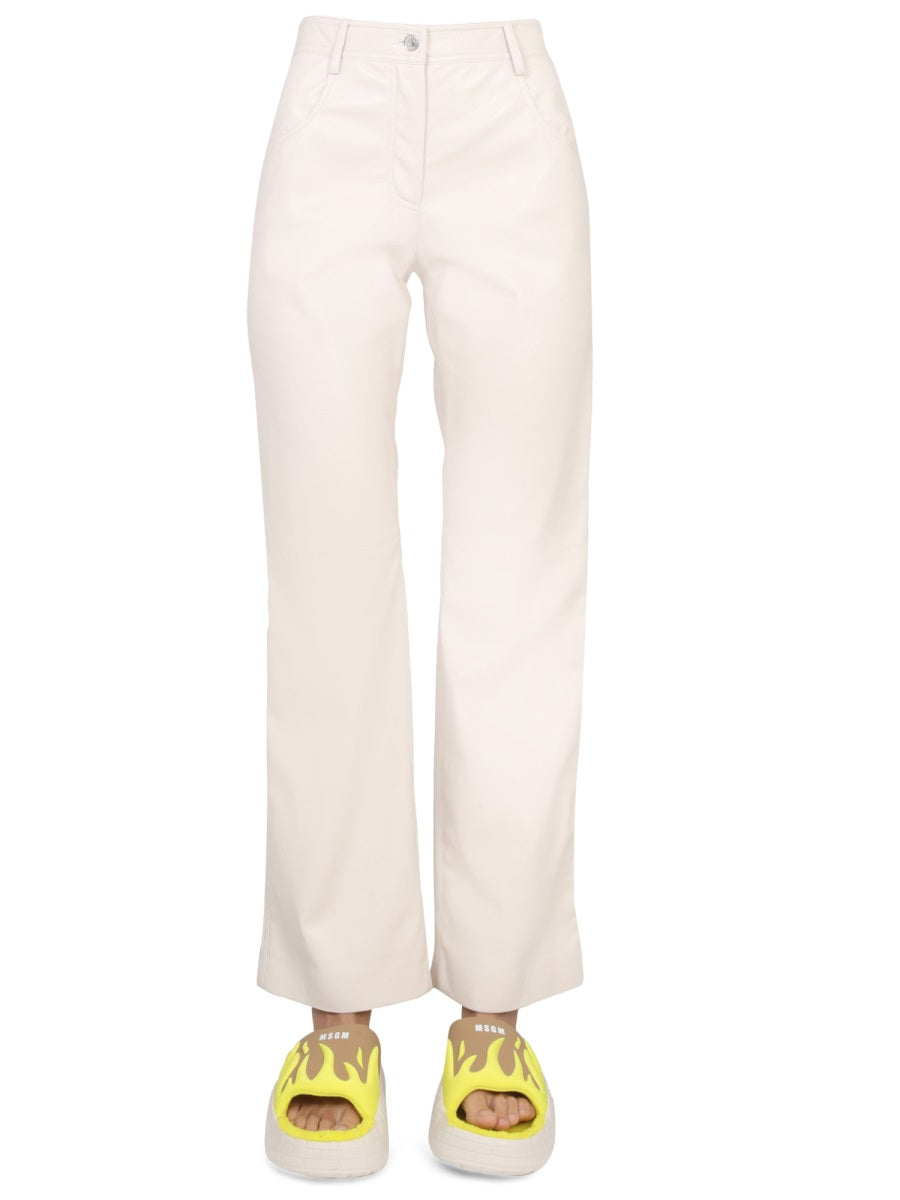 MSGM High Waist Trousers — Ivory, view 2