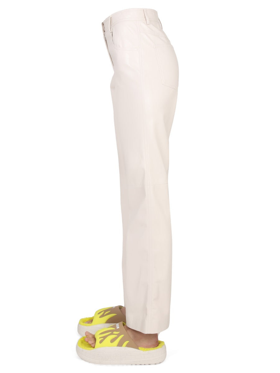 MSGM High Waist Trousers — Ivory, view 3
