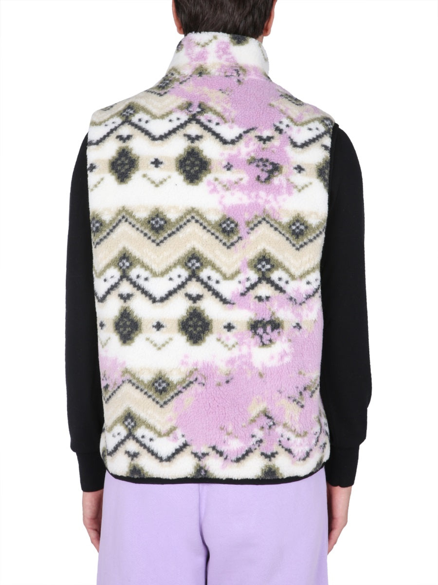 MSGM Fleece Sherpa Vest — Multicolor, view 2