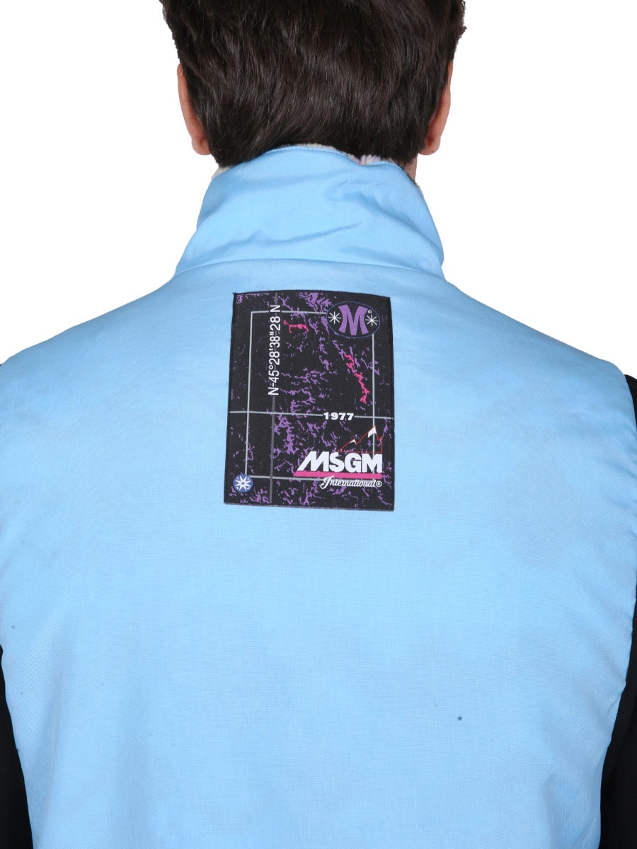 MSGM Fleece Sherpa Vest — Multicolor, view 4
