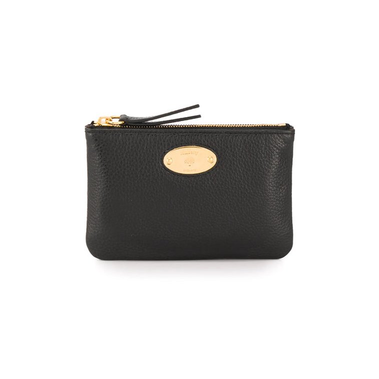 Mulberry Calf Leather Coin Pouch — Black by Mulberry