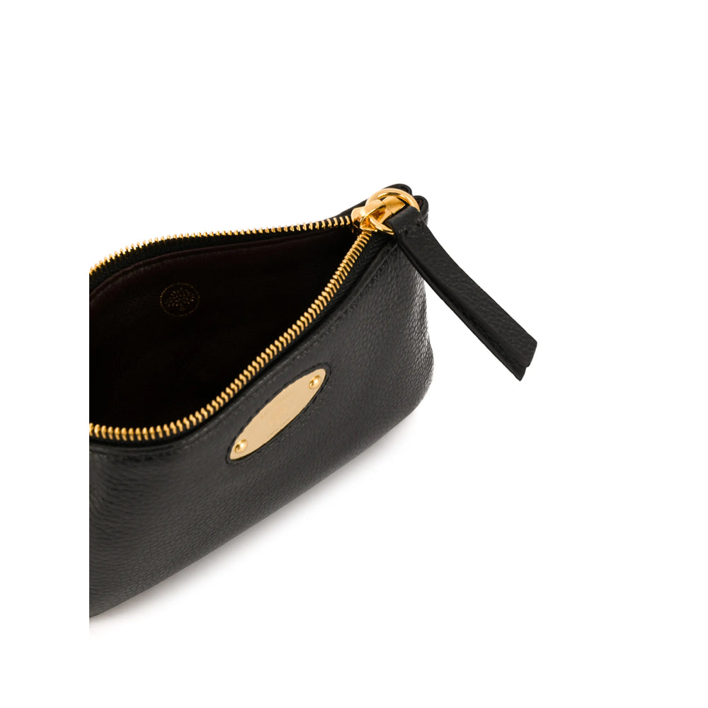 Mulberry Calf Leather Coin Pouch — Black, view 2