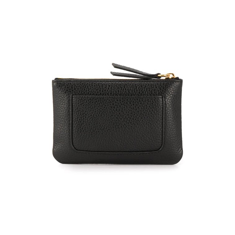 Mulberry Calf Leather Coin Pouch — Black, view 3