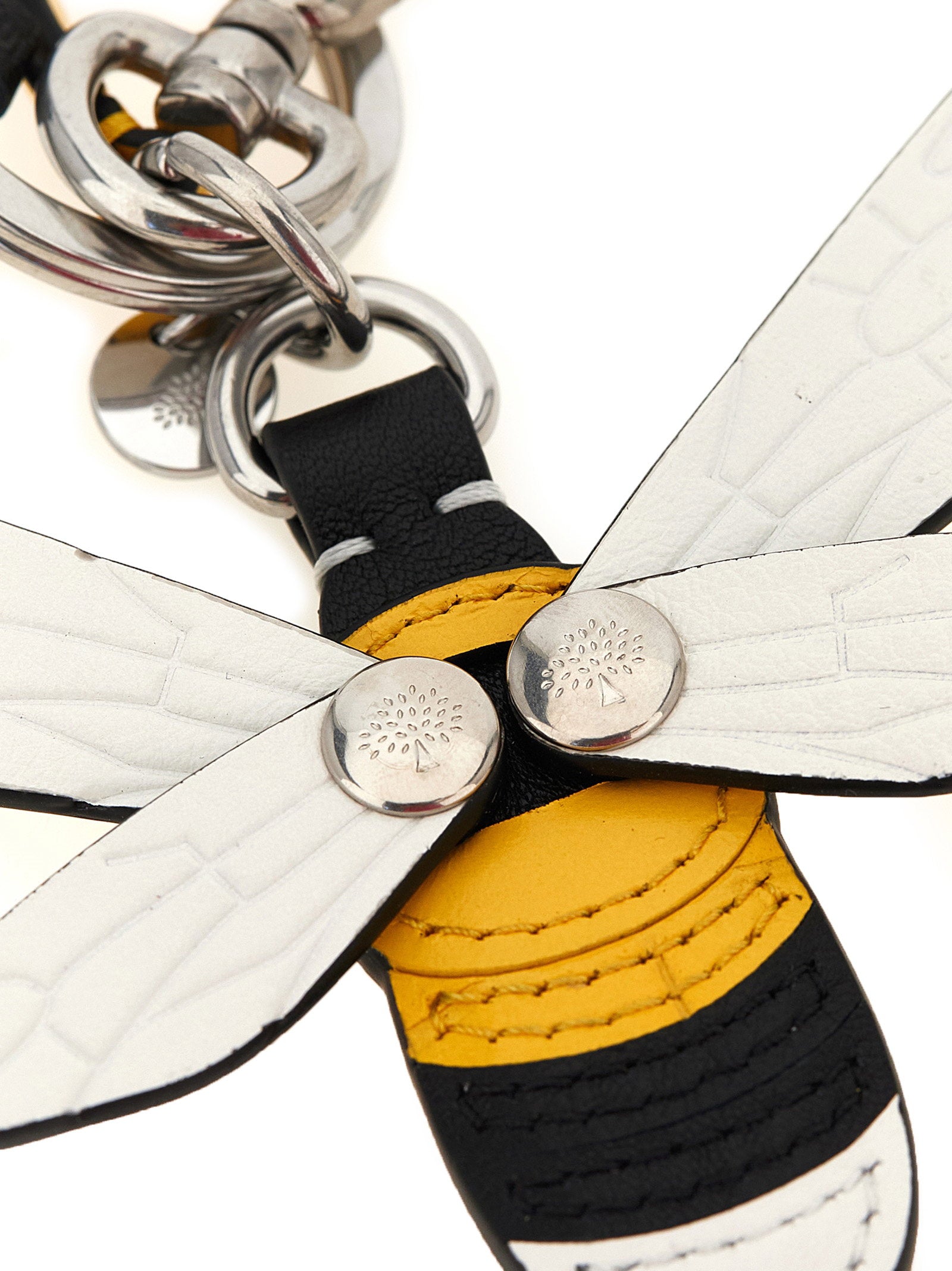 Mulberry Bee-Shaped Leather Key Case — Yellow, view 2