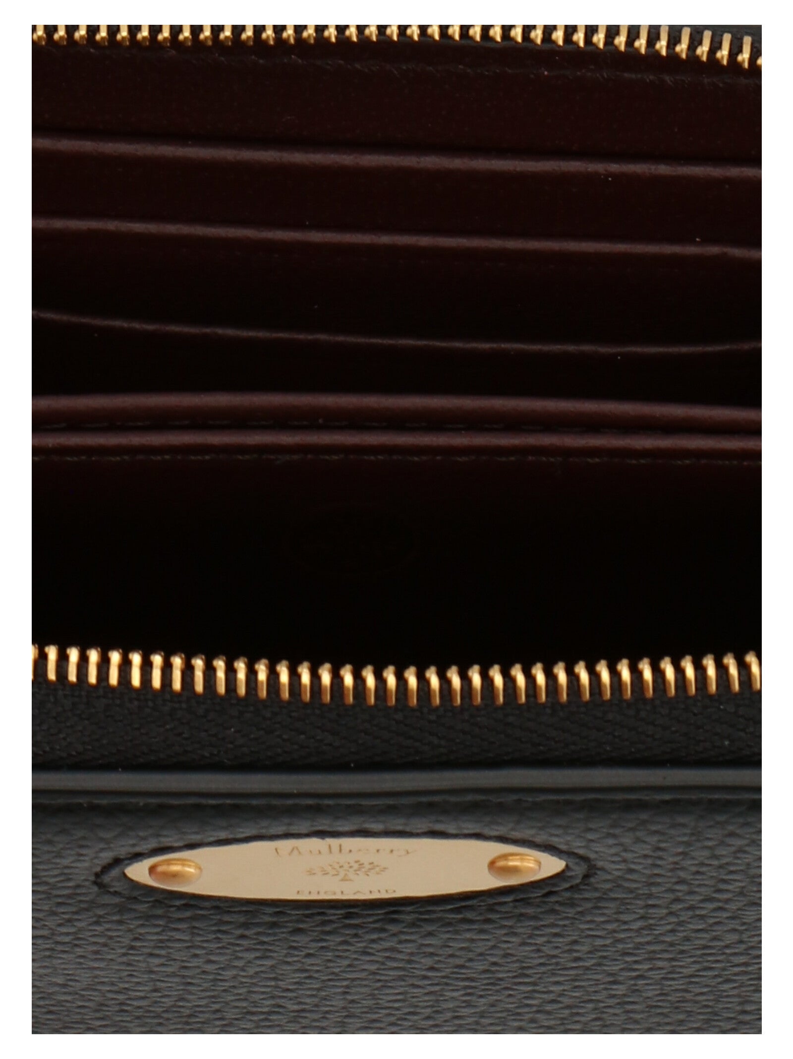 Mulberry Leather Zip Cardholder Wallet — Black, view 3