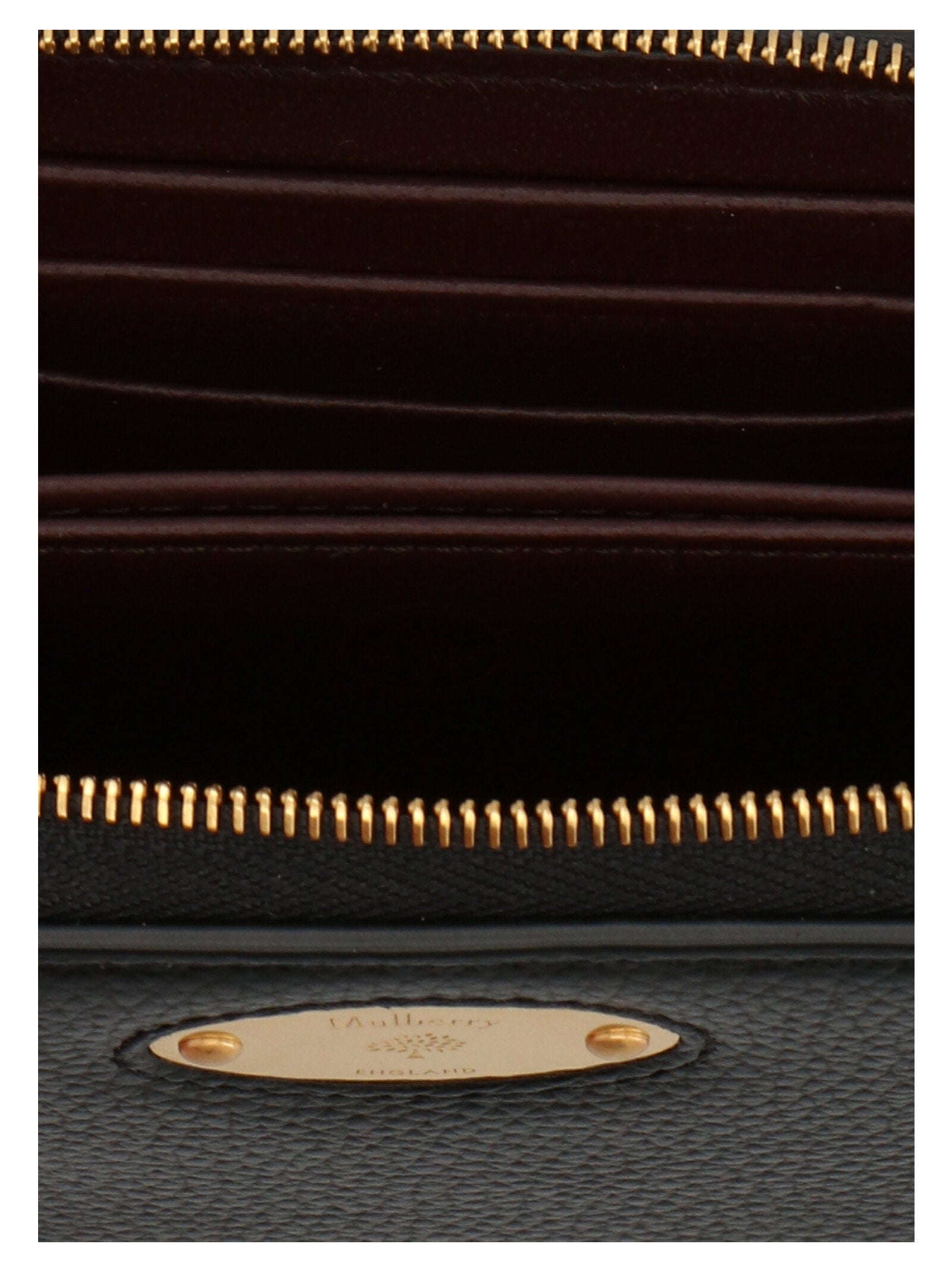 Mulberry Logo-Plaque Leather Wallet — Black, view 3