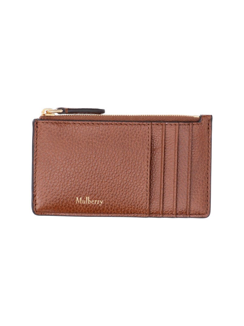 Mulberry Textured Bovine Leather Wallet — Brown by Mulberry