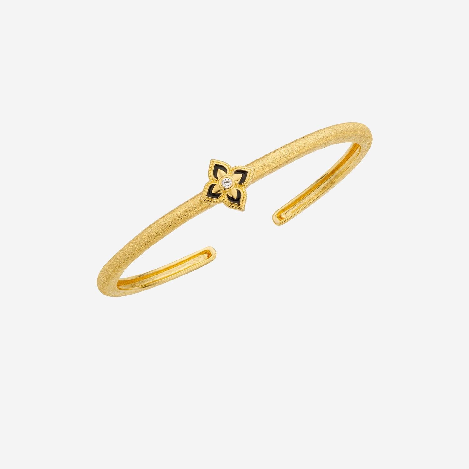 Mya Bay Black Lotus Gold Cuff Bracelet — Gold by Mya Bay