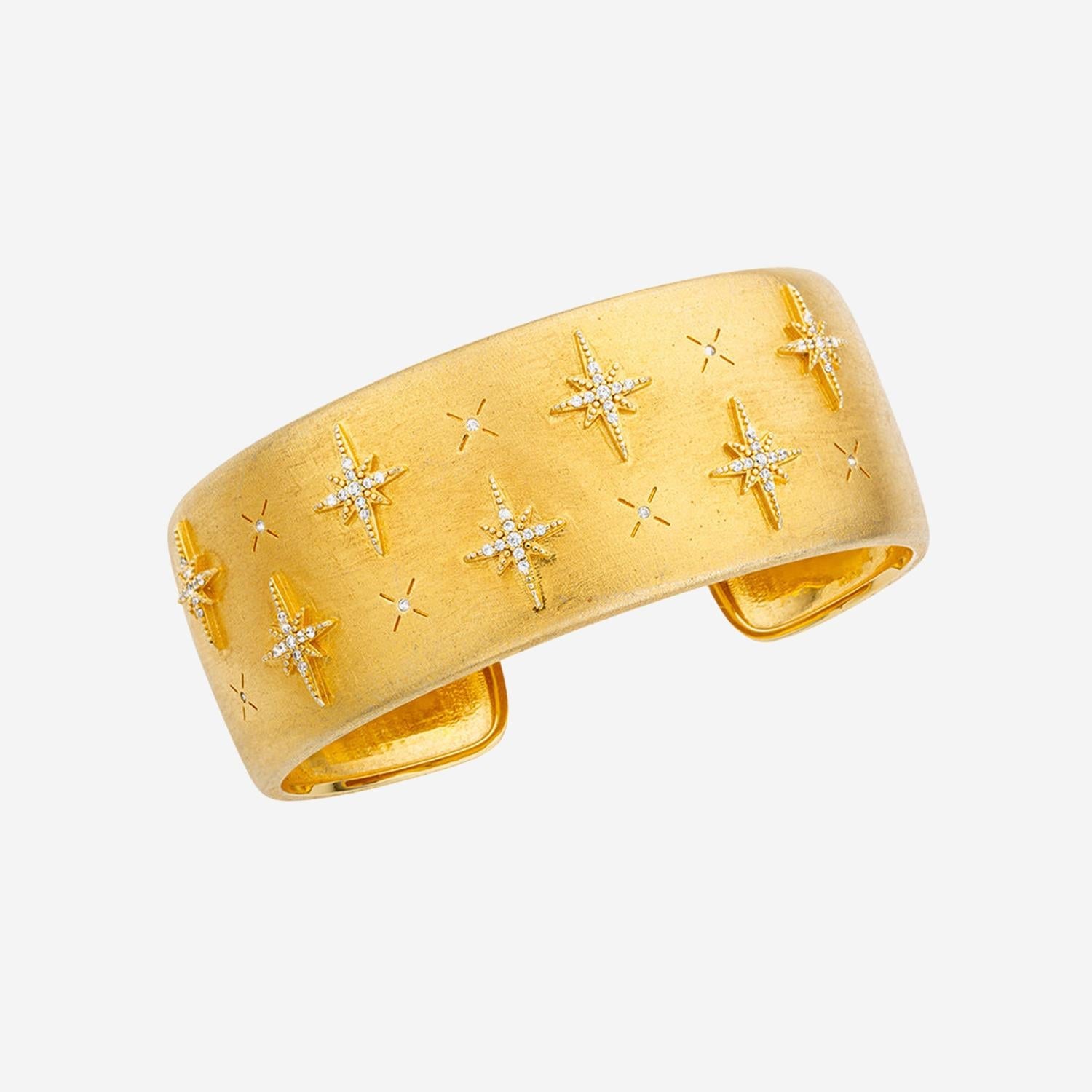 Mya Bay Crystal-Embellished Cuff Bracelet — Gold, view 2