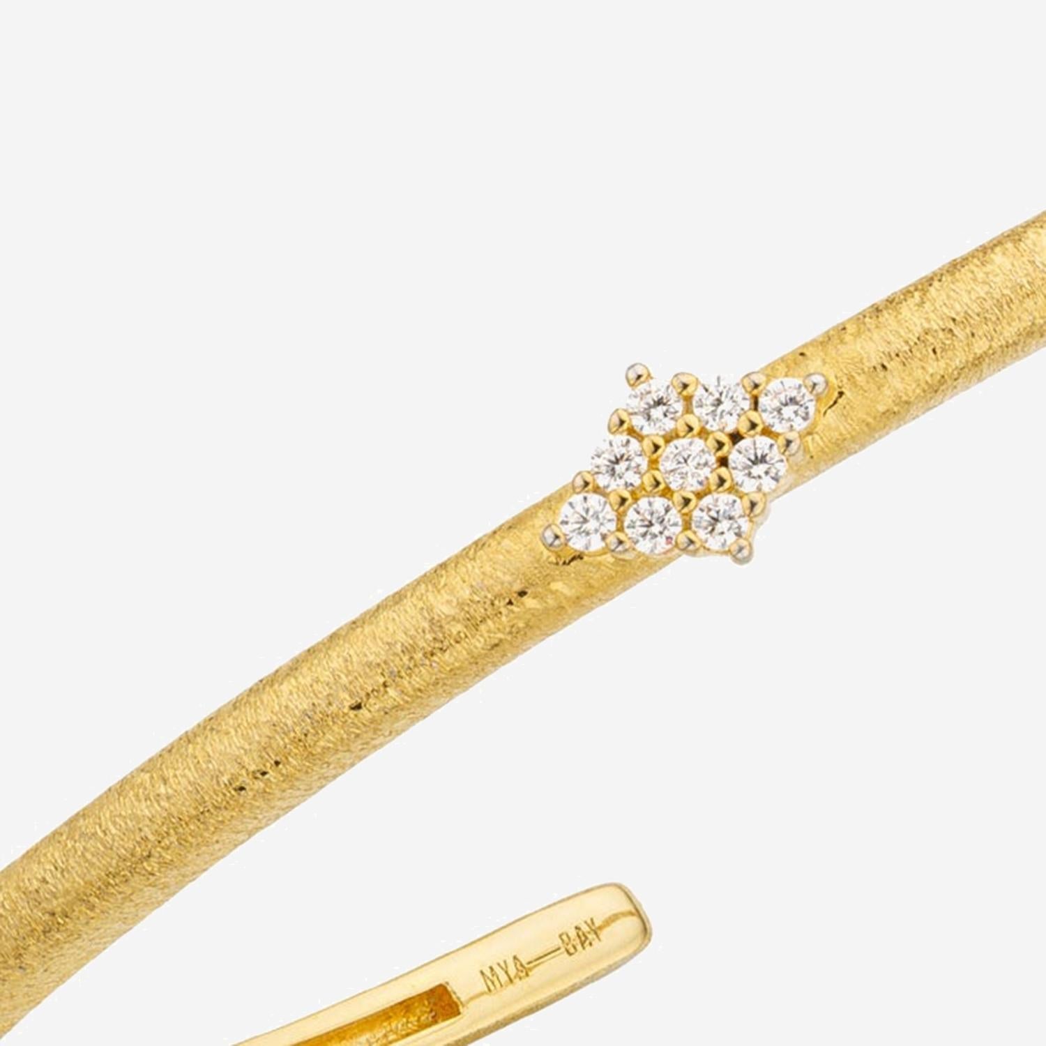 Mya Bay Crystal-Embellished Gold Cuff Bracelet — Gold by Mya Bay