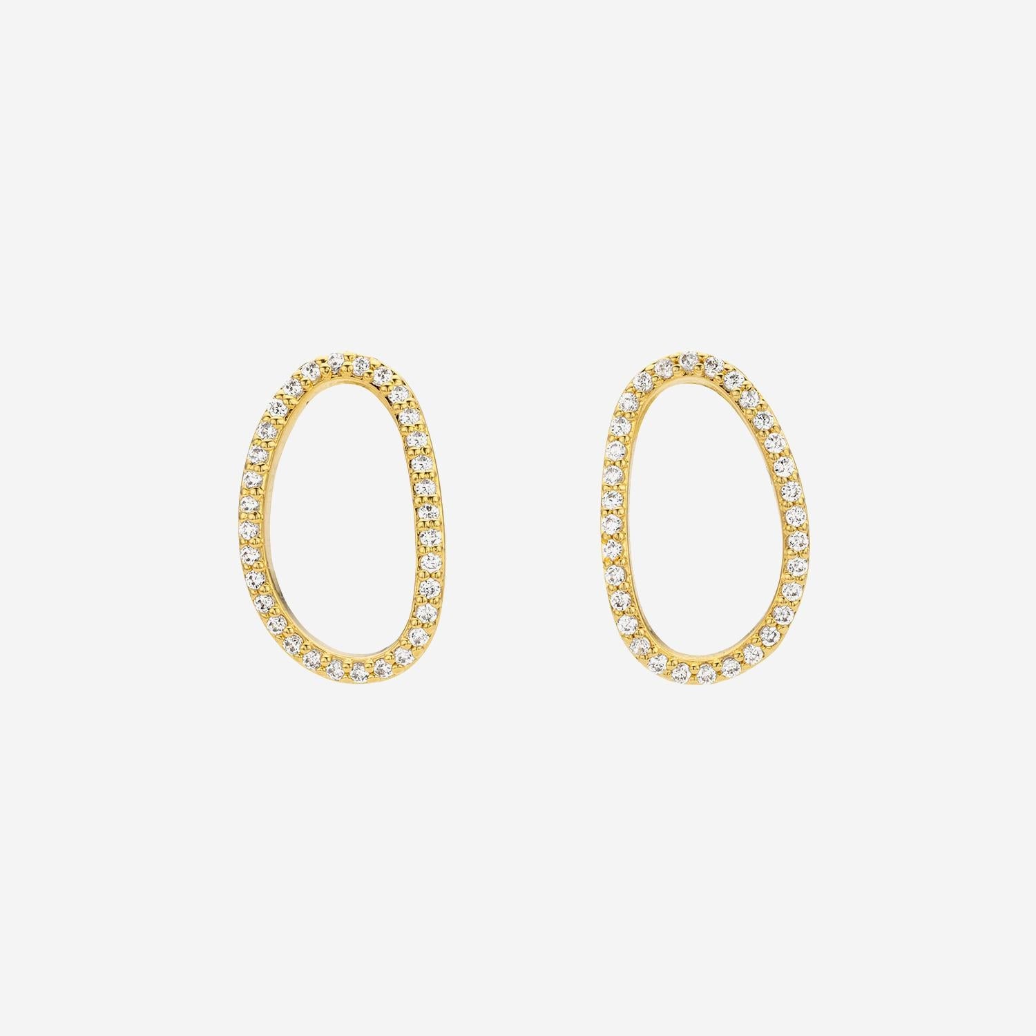 Mya Bay Crystal-Embellished Gold-Plated Earrings — Gold by Mya Bay