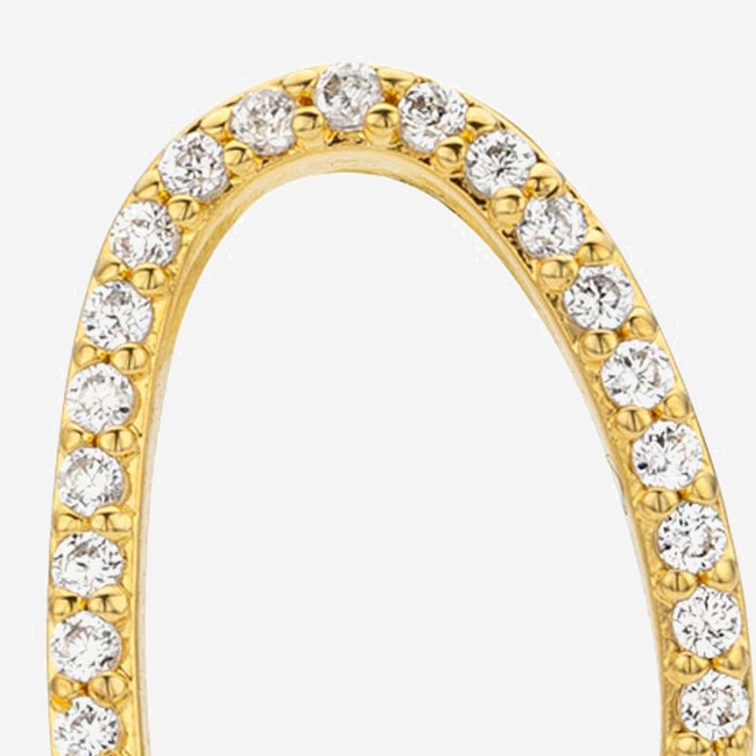 Mya Bay Crystal-Embellished Gold-Plated Earrings — Gold, view 2