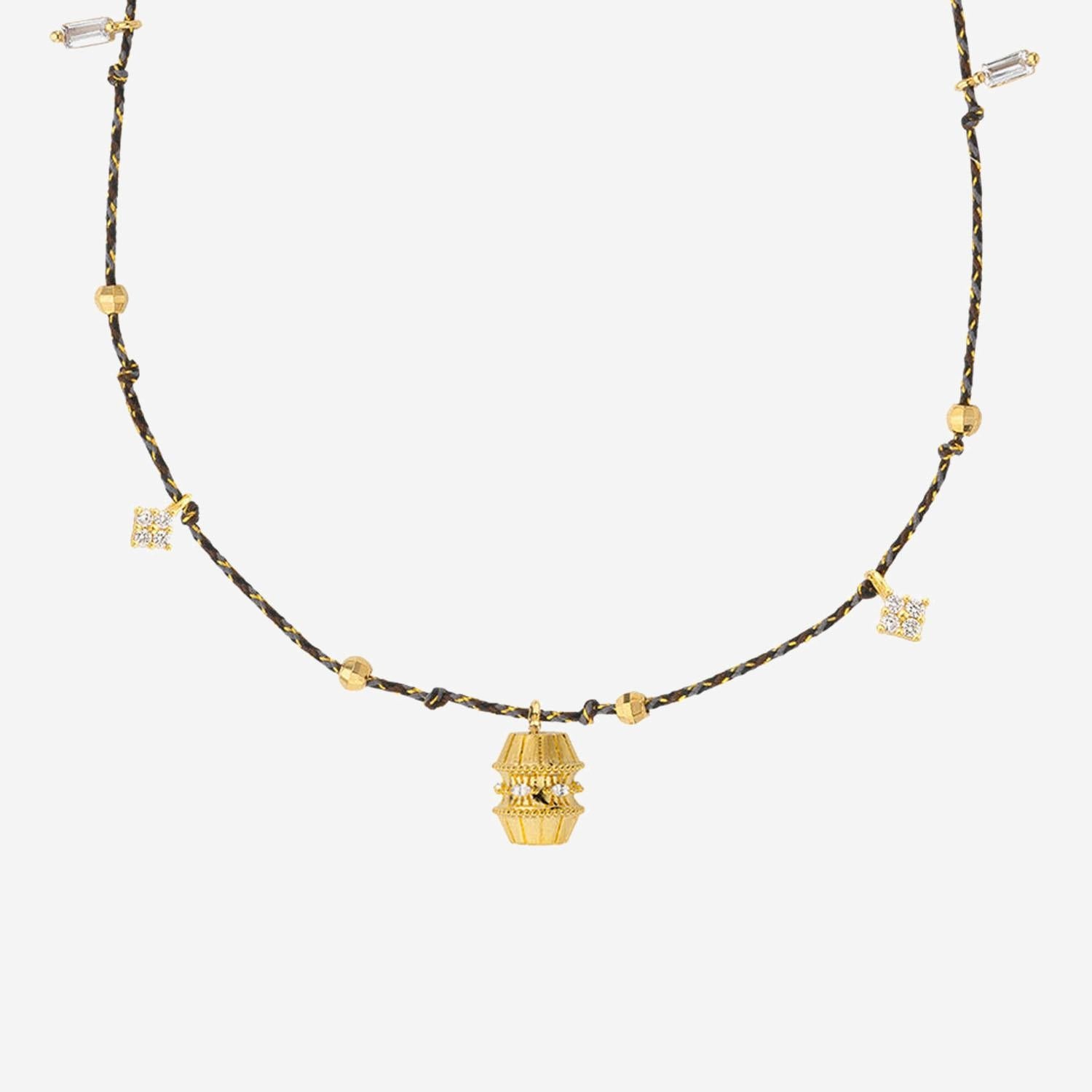 Mya Bay Liberty Talisman Necklace — Gold, view 2