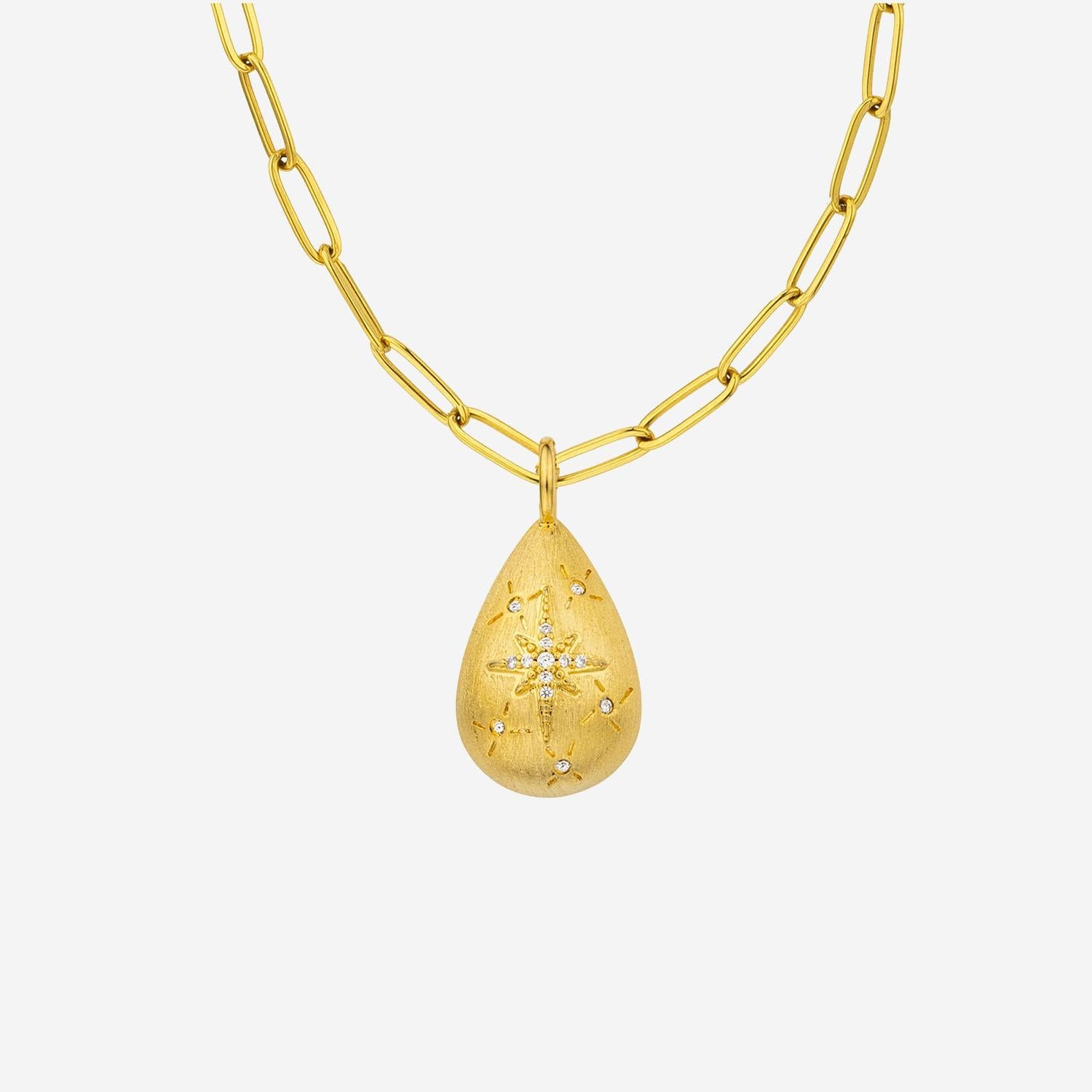 Mya Bay Crystal-Embellished Drop Necklace — Gold, view 2