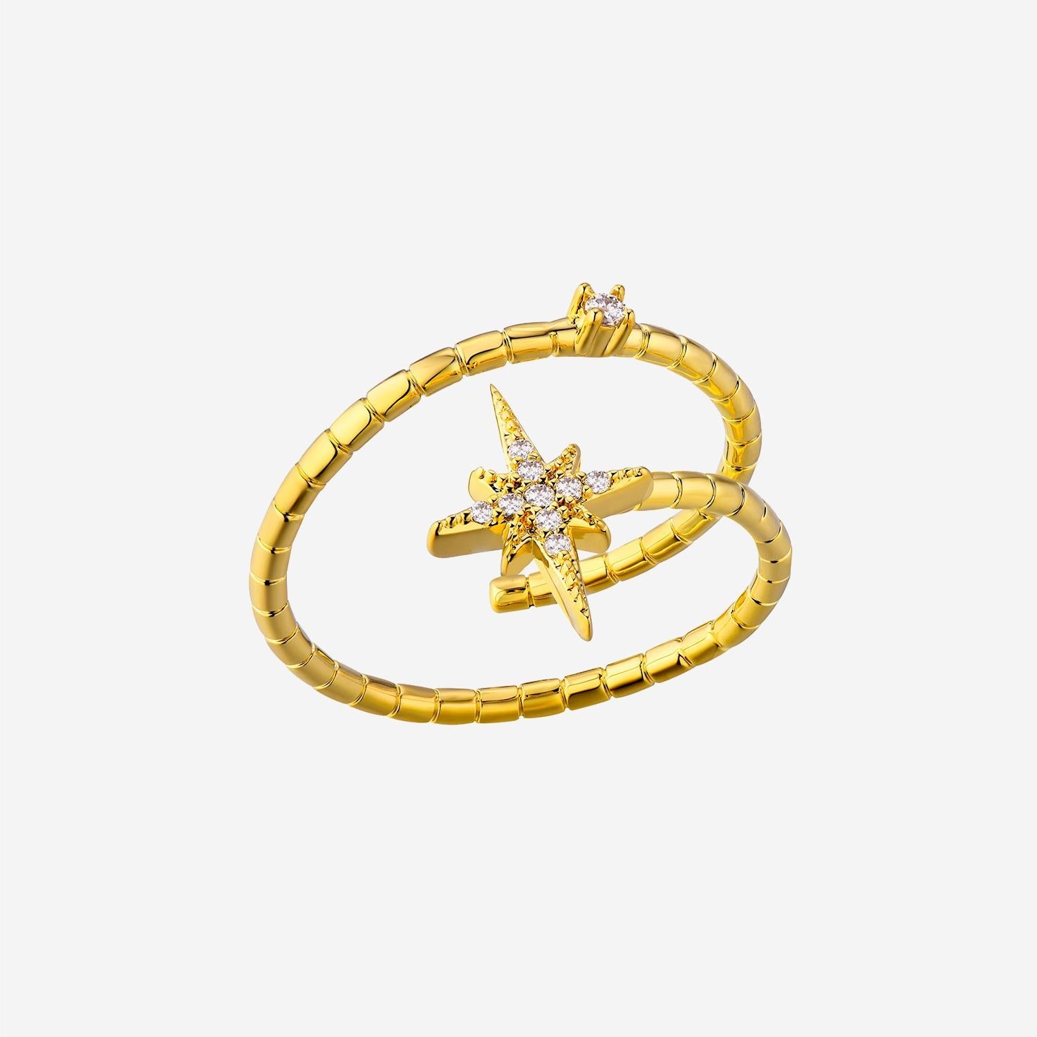 Mya Bay Crystal-Embellished Ring — Gold by Mya Bay