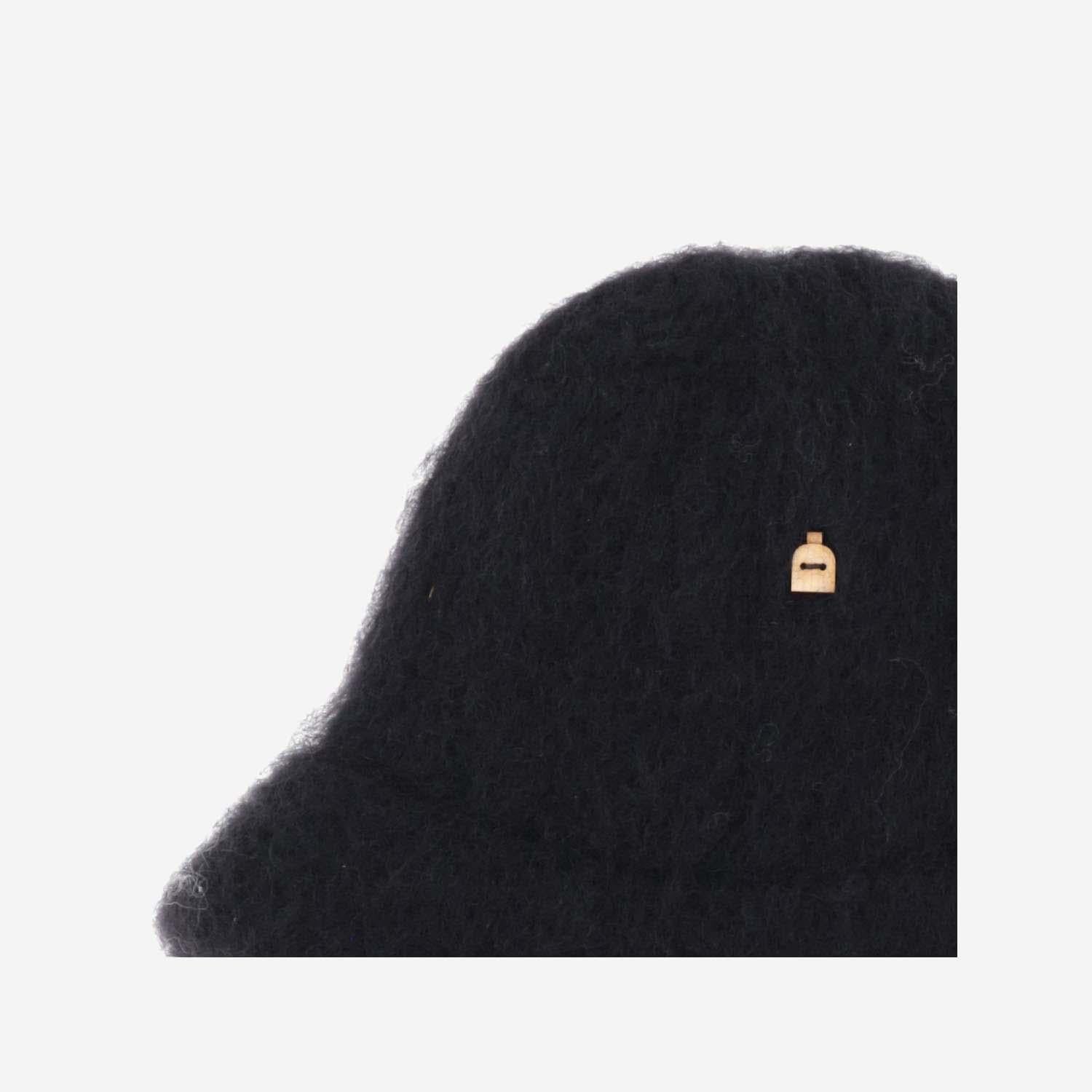 Myssy KUU Finnshep Wool Bucket Hat — Black, view 2