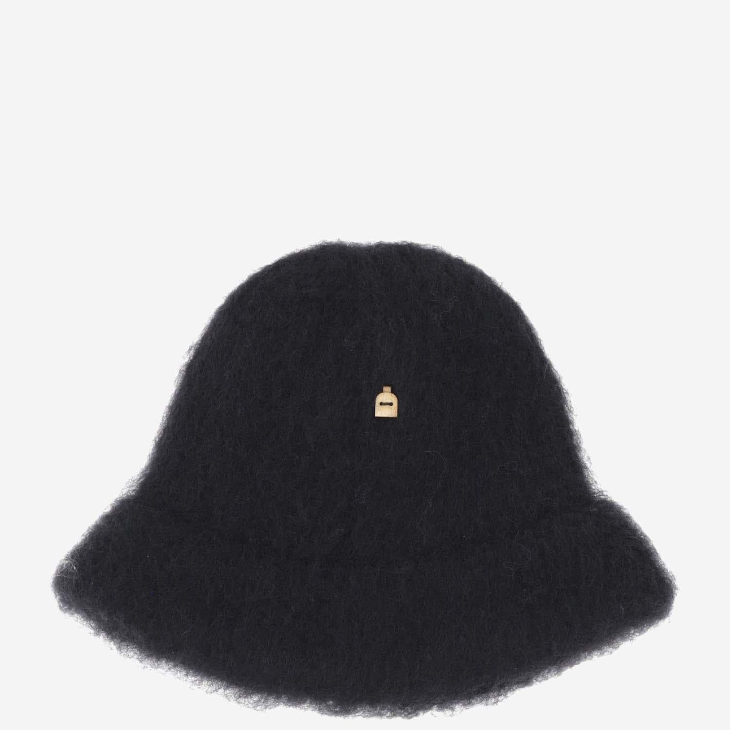 Myssy KUU Finnshep Wool Bucket Hat — Black, view 3